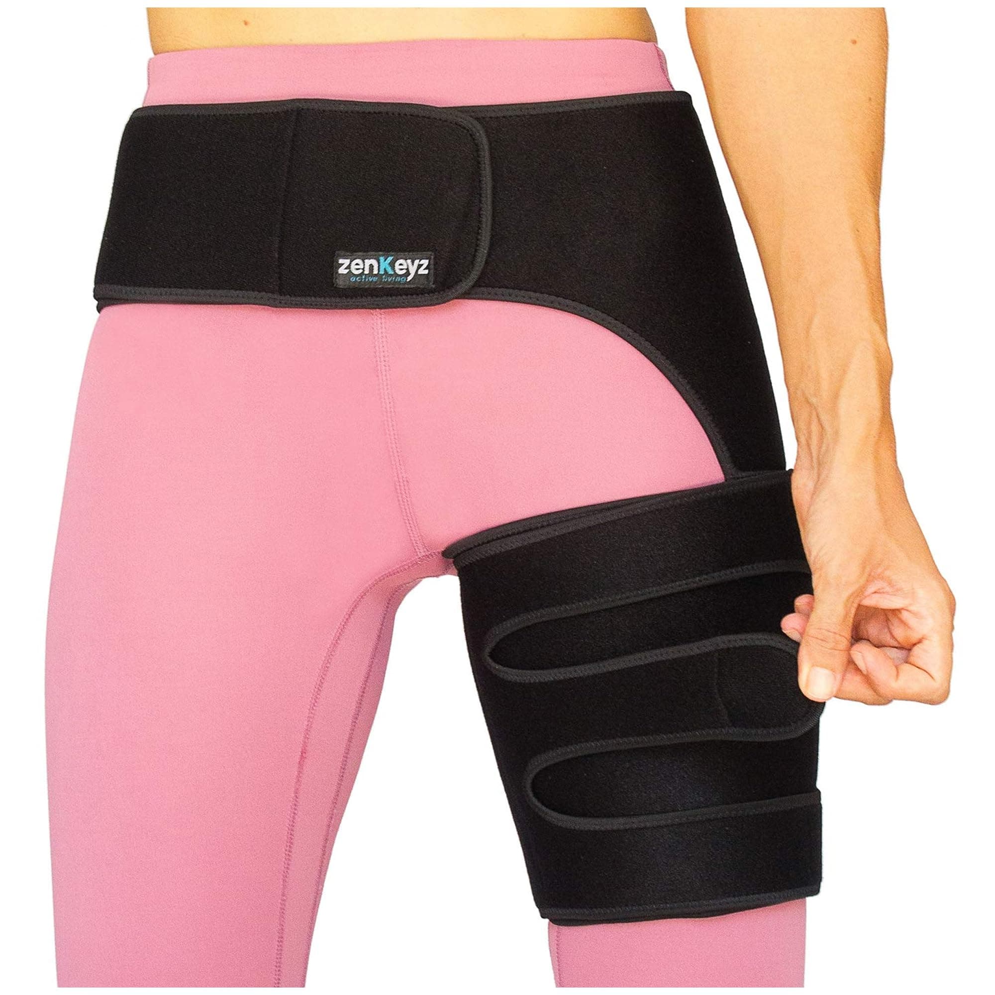 Copper Compression Hip Brace Sciatica - Groin Wrap for Pain Relief Thigh Compression Sleeve - Support for Hip Flexor Arthritis for Pulled Muscles-Sciatica Nerve Brace Injury for Men and Women (Left