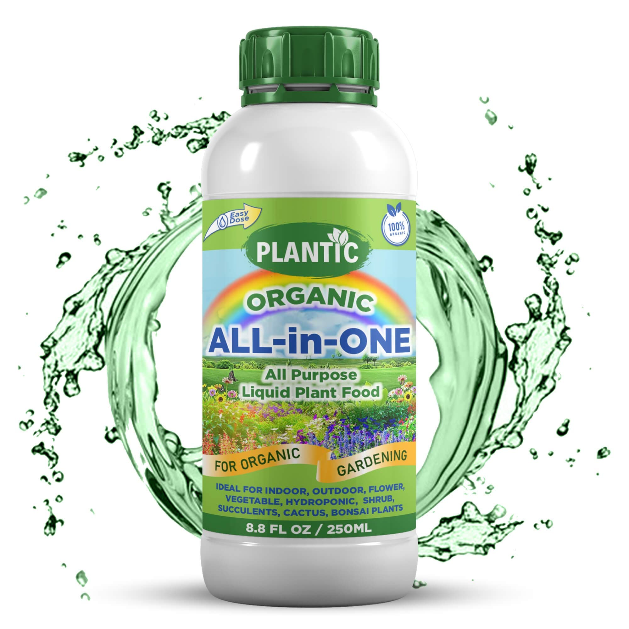 All-in-One Organic Plant Food Liquid Fertilizer for All Indoor/Outdoor/Hydroponic/Succulent/Bonsai Plants - 250ml
