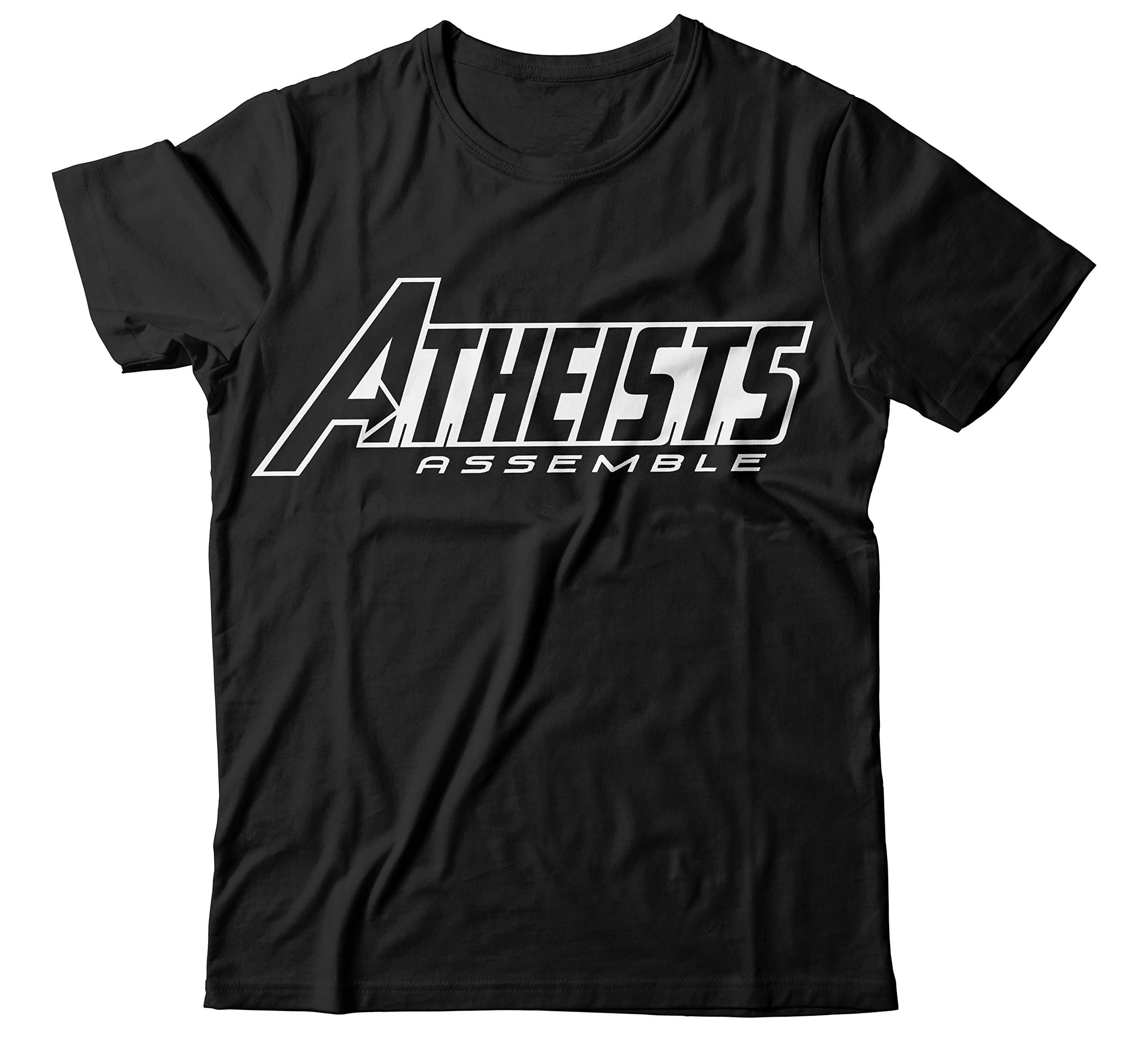 Men's Atheists Assemble T-Shirt … (X-Large, Black)