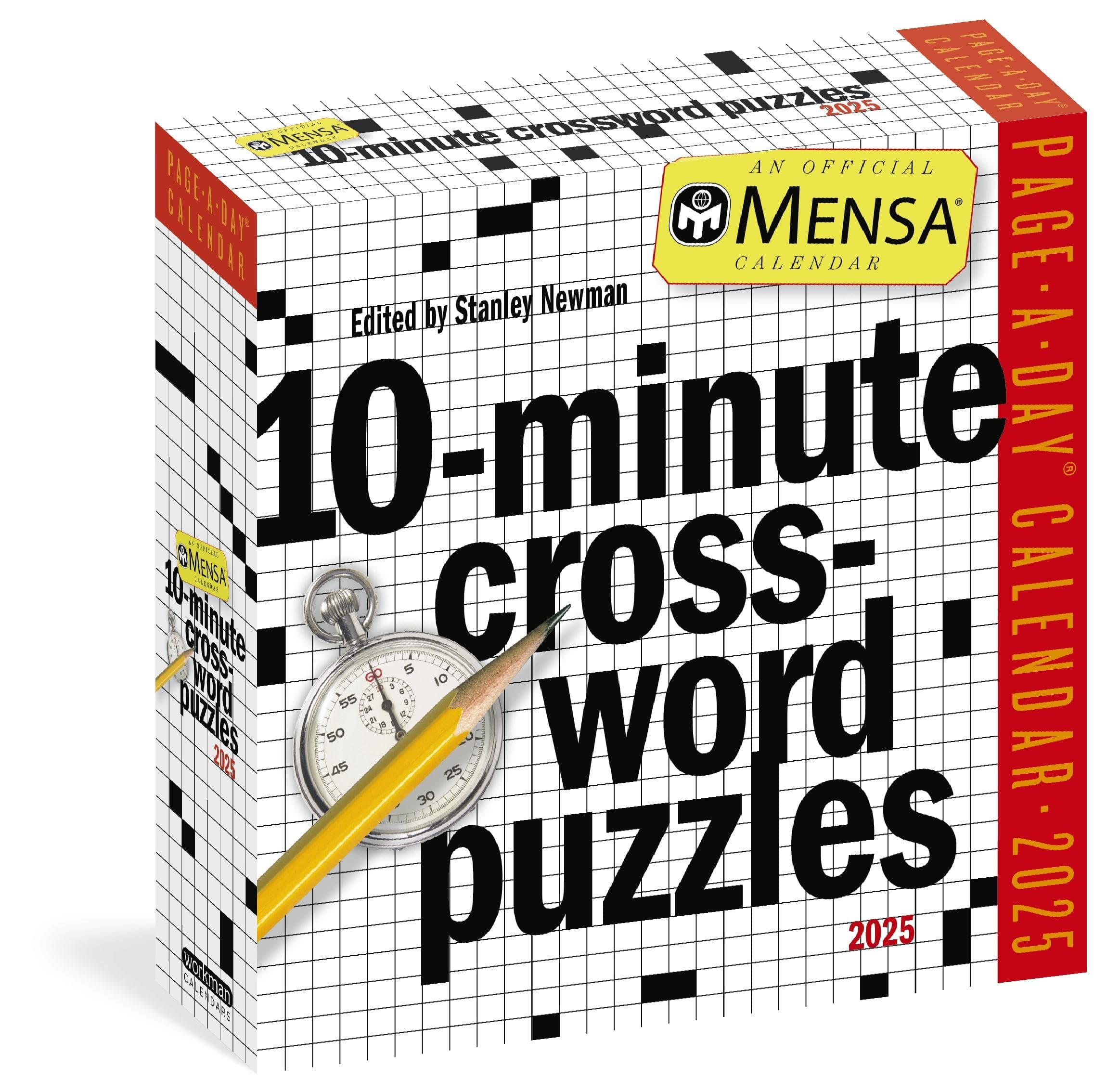 Mensa® 10-Minute Crossword Puzzles Page-A-Day® Calendar 2025
