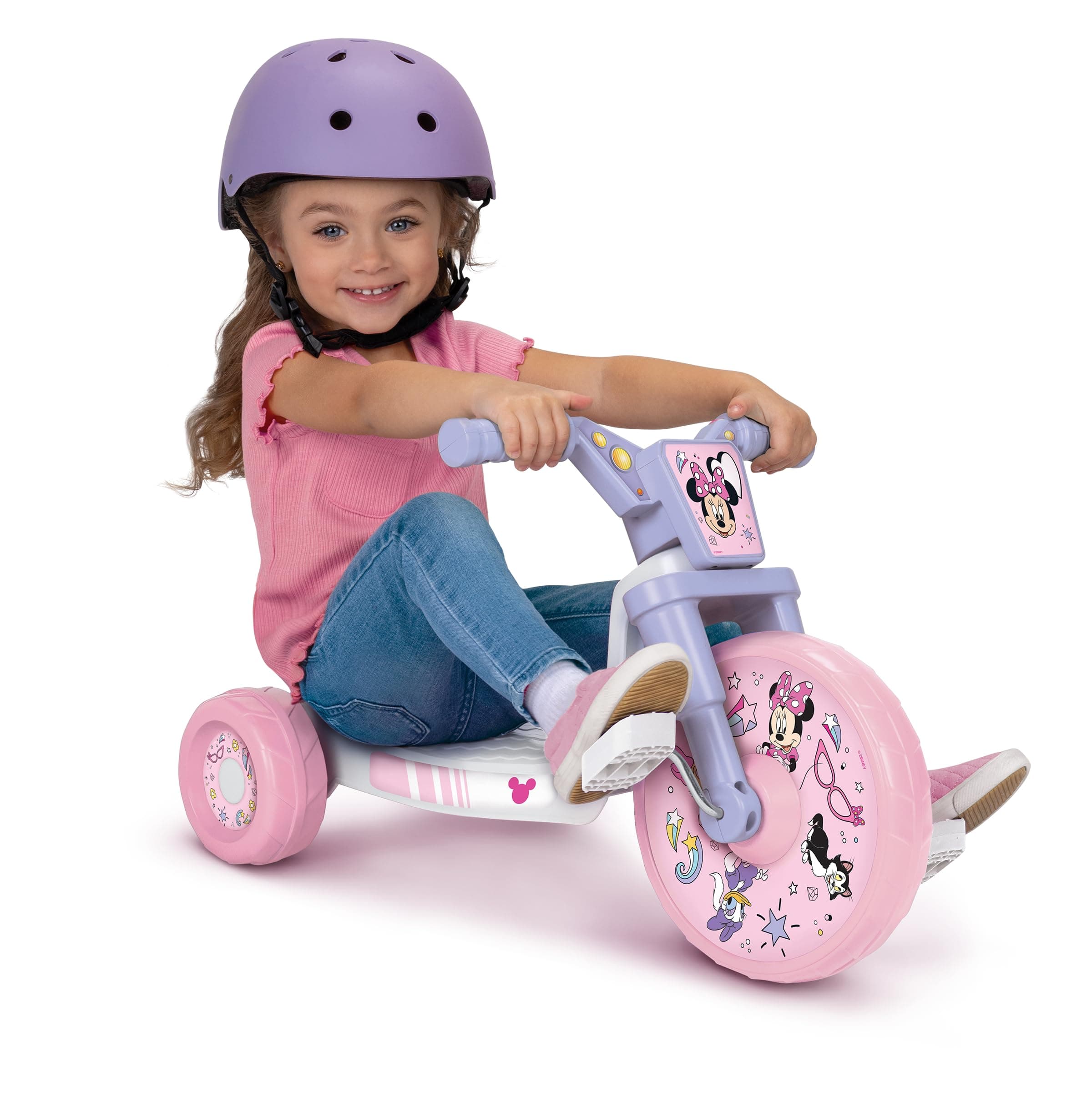 Minnie Ride-On 10" Fly Wheels Junior Cruiser Tricycle with Sounds - Toddler Bike Trike, Ages 2-4