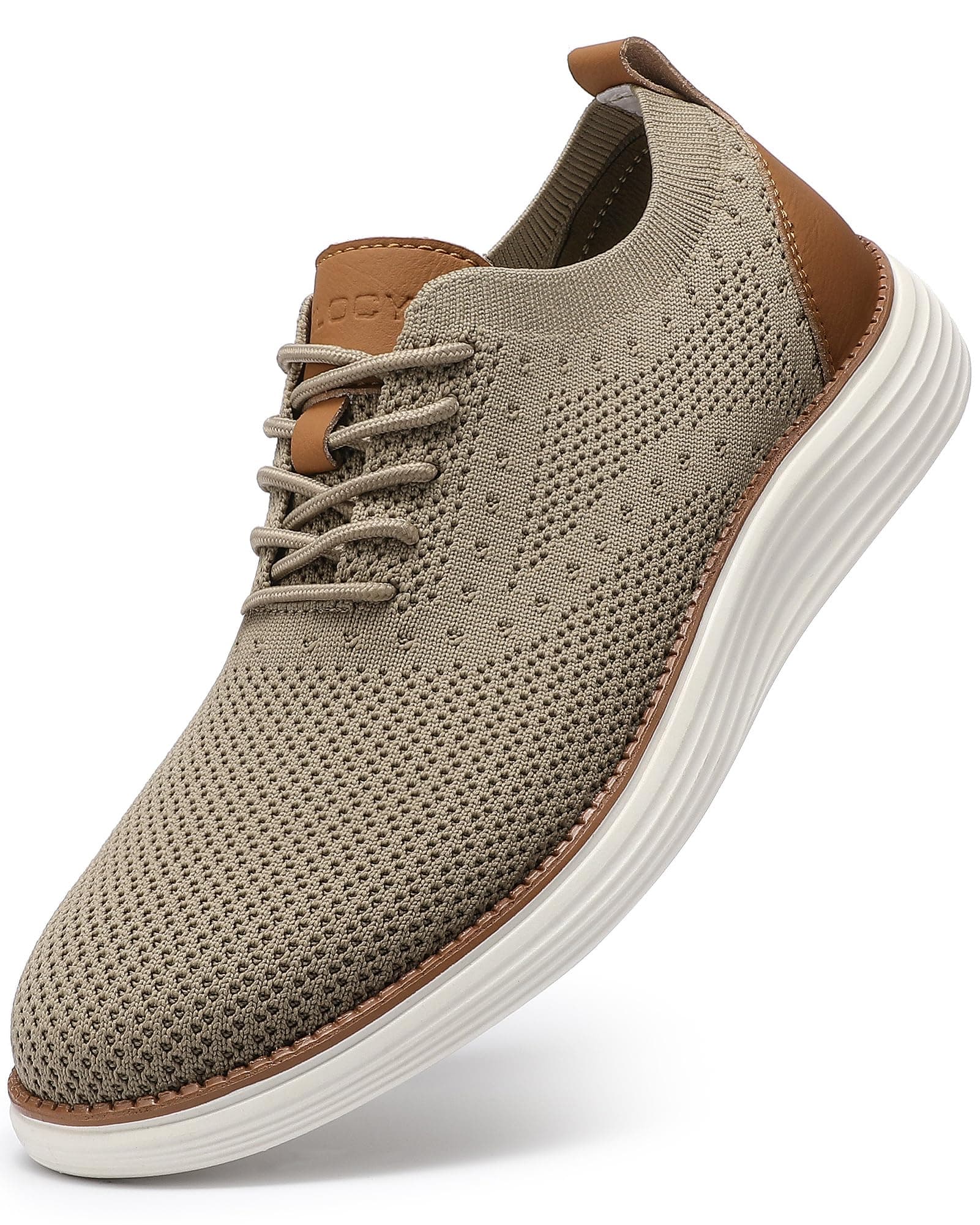 Men's Casual Dress Sneakers Lace-Up Oxfords Business Mesh Breathable Walking Shoes Tennis Comfortable