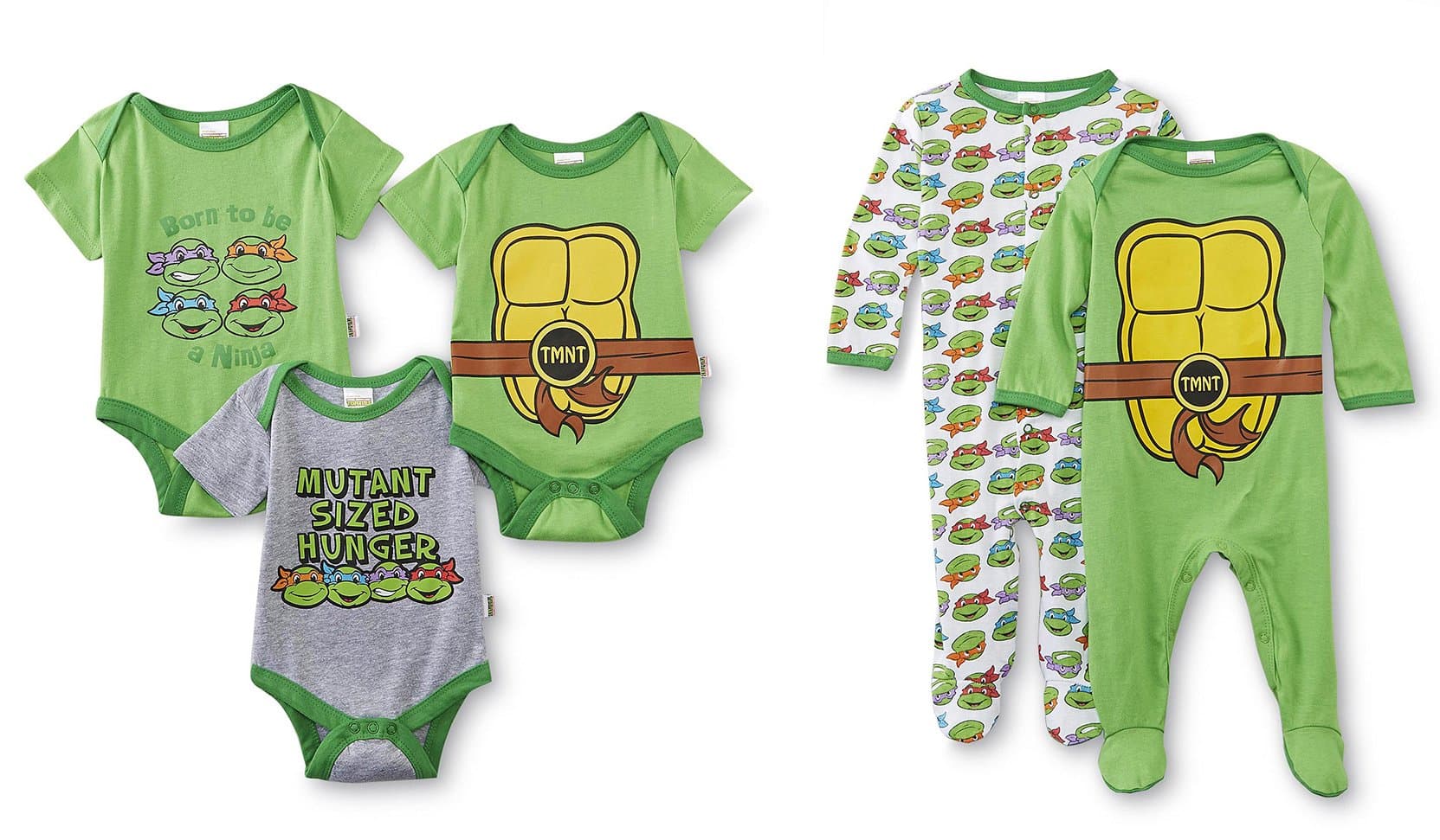 Nickelodeon Teenage Mutant Ninja Turtles 6 Pack Bodysuits