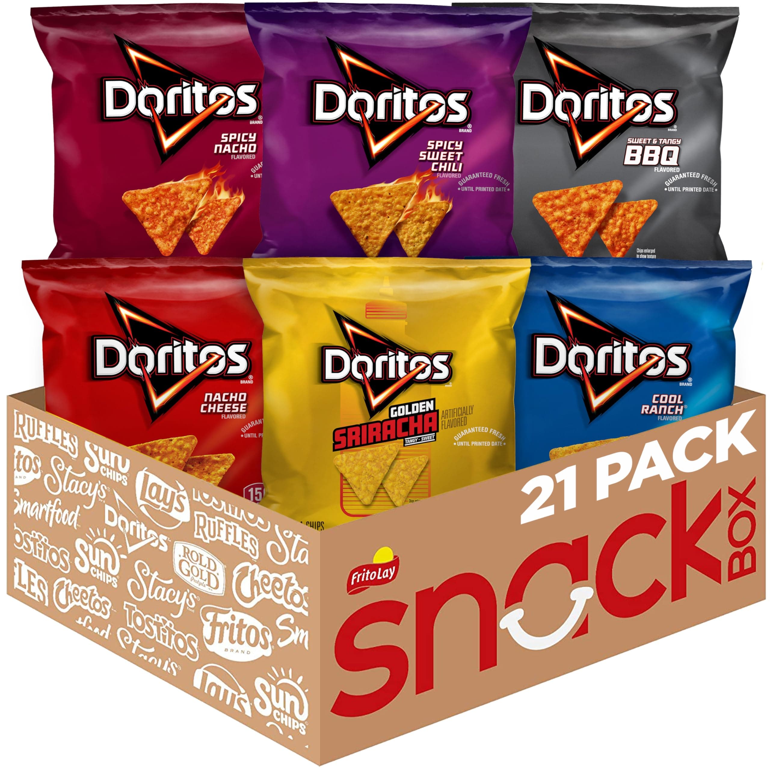 Doritos Flavored Tortilla Chips Variety Pack (Pack of 21)