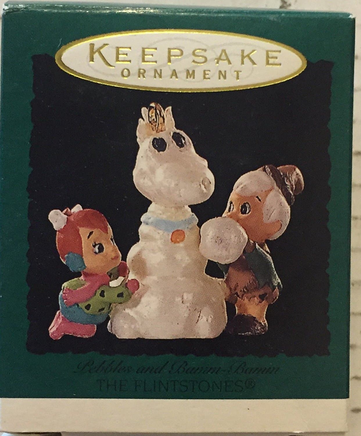 Hallmark Keepsake Ornament Miniature Pebbles and Bamm-Bamm QXM4757