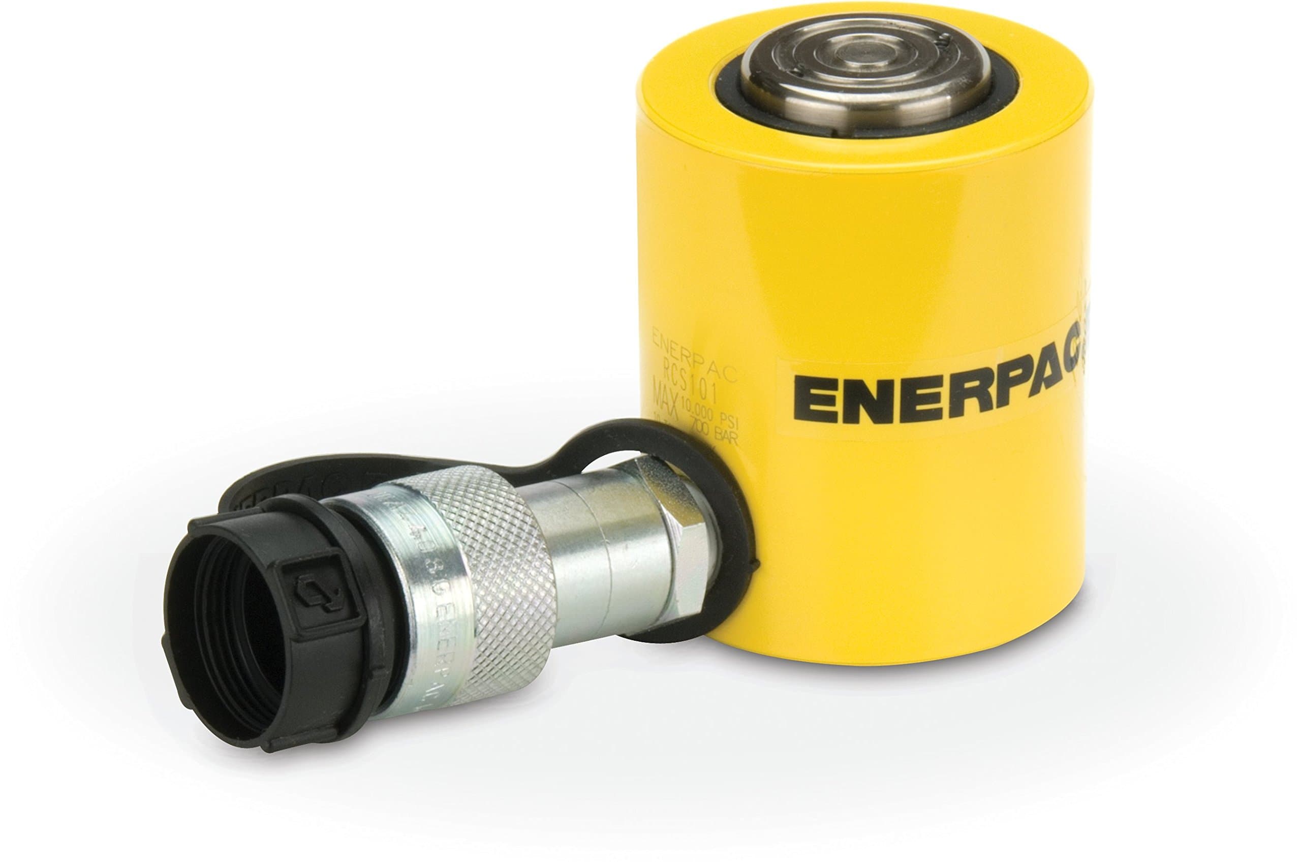 Enerpac RCS-101 Single-Acting Low-Height Hydraulic Cylinder with 10 Ton Capacity, Single Port, 1.5 Stroke Length
