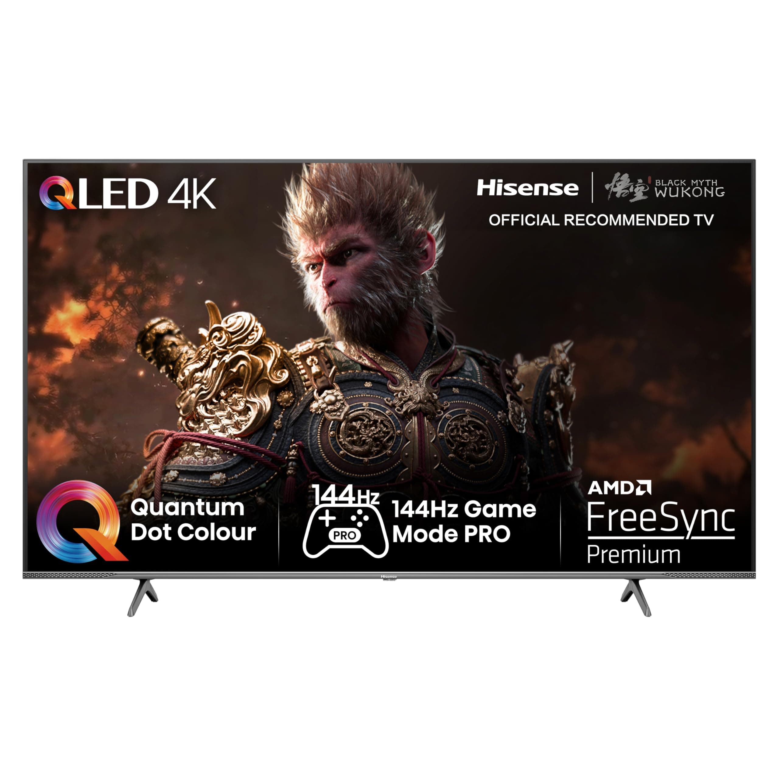 Hisense 75 Inch 144Hz QLED Gaming TV 75E7KQTUK PRO - 144Hz VRR, HDMI 2.1, Freesync Premium, Quantum Dot Colour, VIDAA U7, and Youtube, Freeview Play, Netflix and Disney+ (2023 Model)