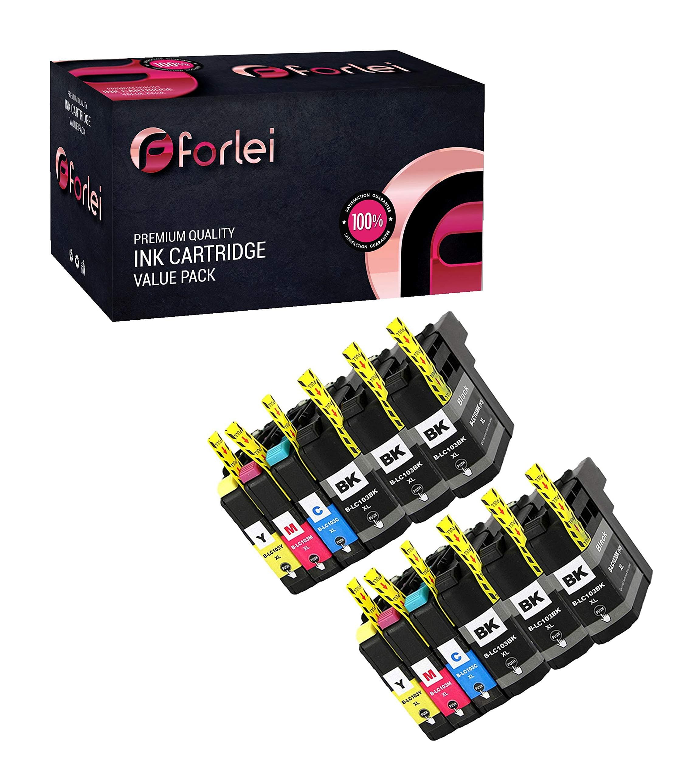 Forlei 12 Pack Compatible Ink Cartridge Replacement for Brother LC-103XL LC103XL LC103 XL High Yield (6 Black, 2 Cyan, 2 Magenta, 2 Yellow) LC103BK LC103C LC103M LC103Y for DCP-J152W MFC-J245