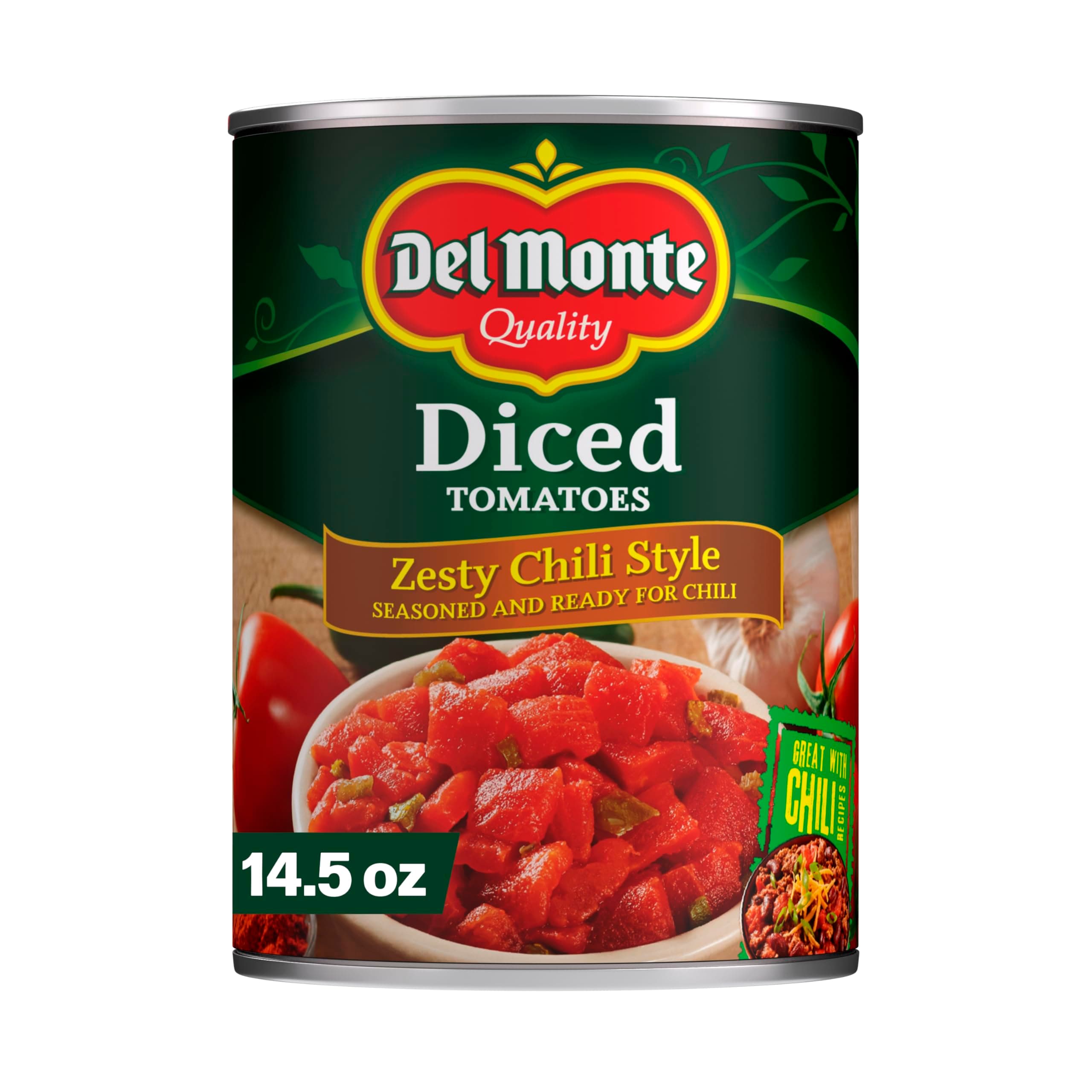 Canned Zesty Chili Style Diced Tomatoes, 14.5 oz Can