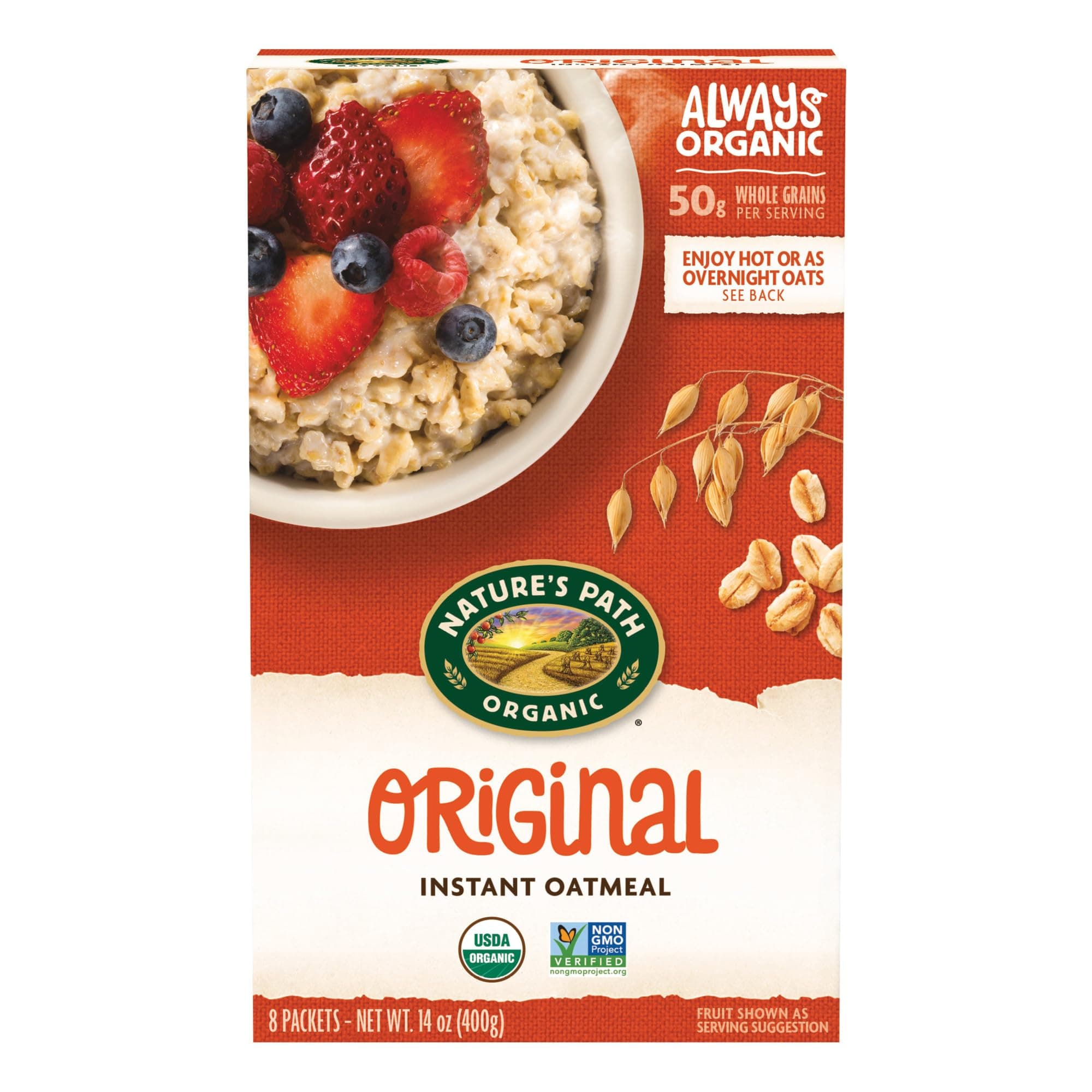 Organic Original Instant Oatmeal, 14 oz (Pack of 6), Non-GMO