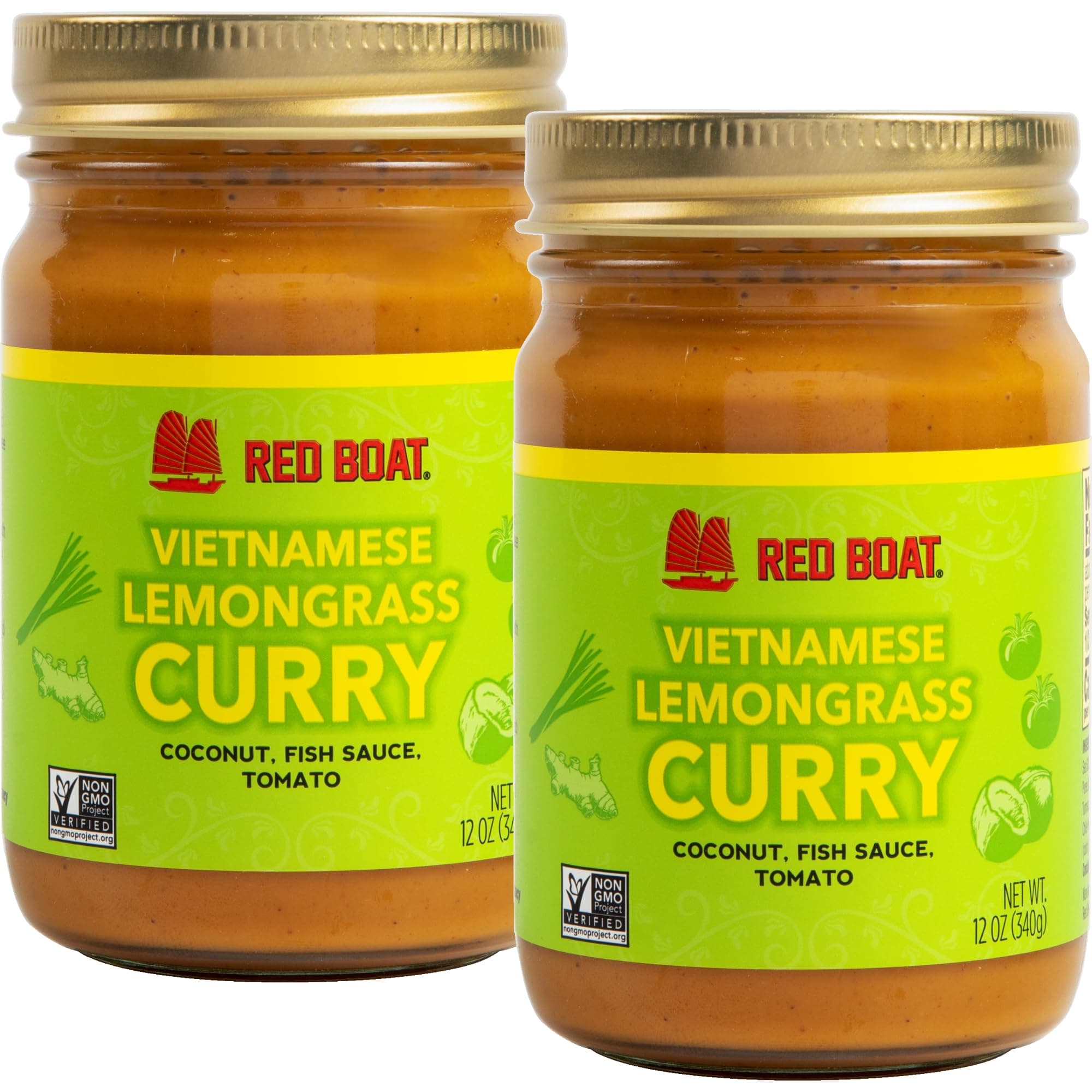 Fish Sauce Vietnamese Lemongrass Curry | Deliciously complex flavors ready in 20 min | Simple ingredients, nothing artificial | 12 oz (Pack of 2)