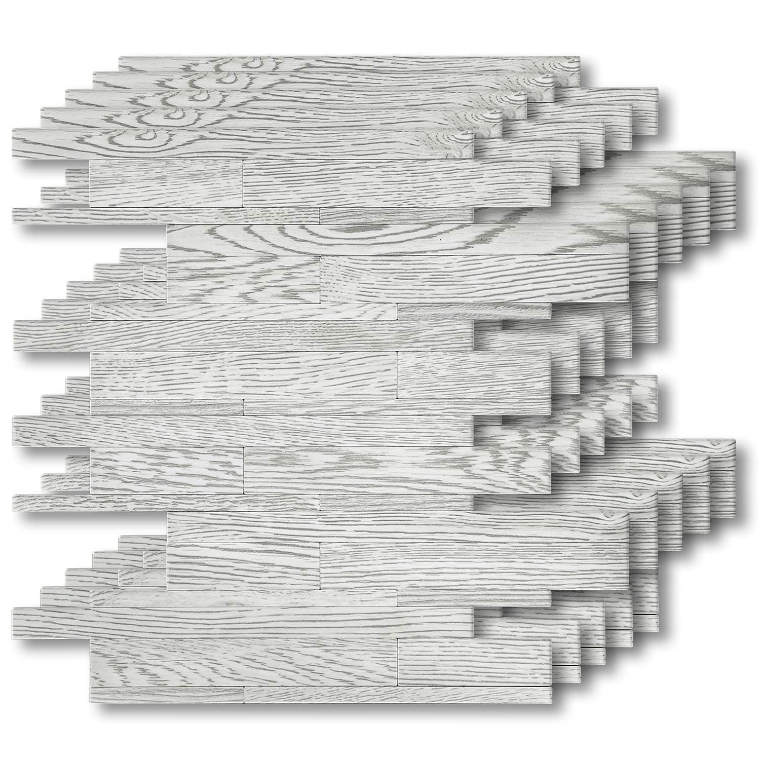 HomeyMosaic Peel and Stick Tile Backsplash PVC Panel Stick on Kitchen Bathroom Wall Floor Decor,Easy DIY Tiles,Subway Ecru Slate Wooden Marble Stone(11"x9",5 Sheets)