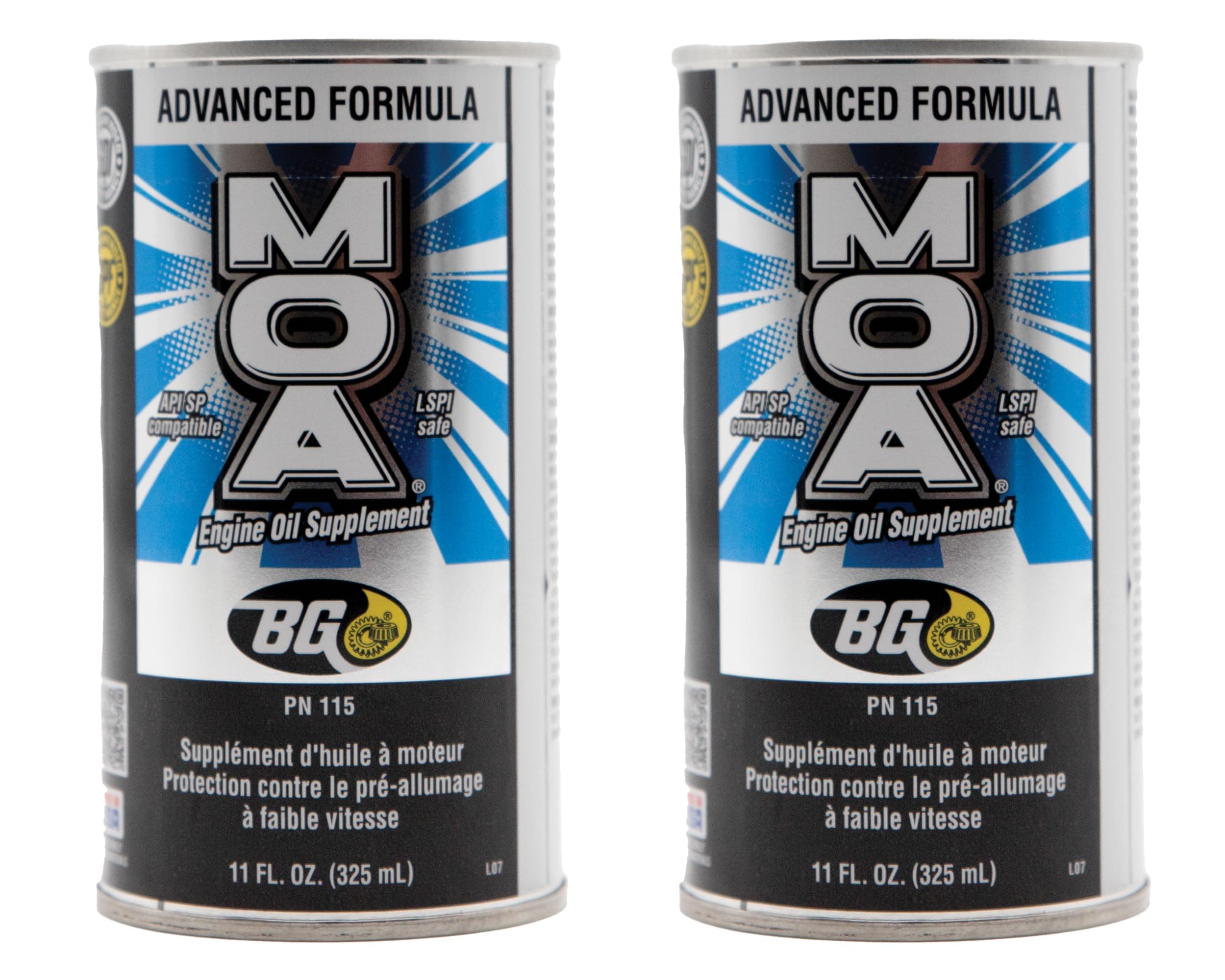 2 - Pack Bg MOA Motor Oil Additive (2) 11oz. Cans