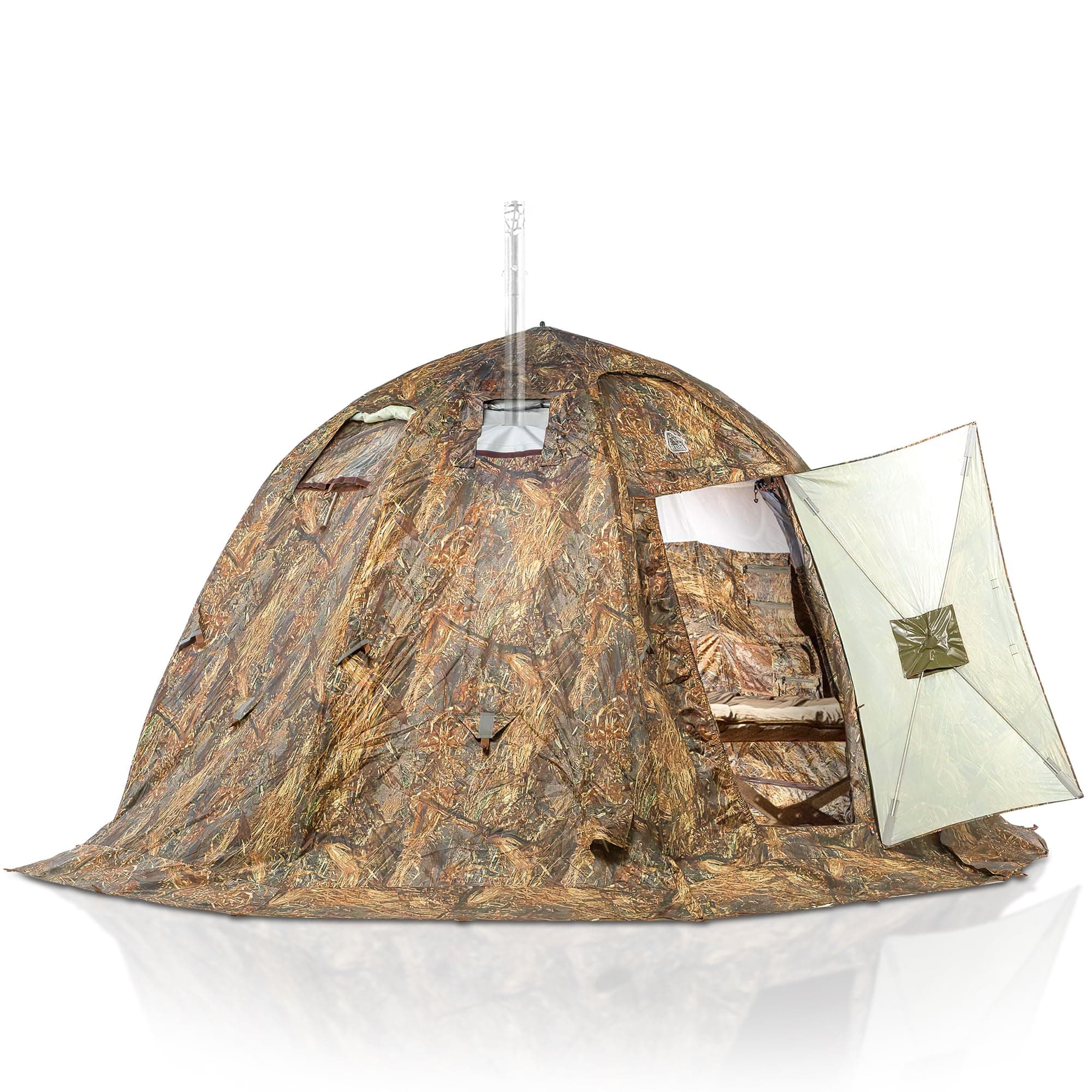 Rbm Outdoors Hot Tent with Stove Jack, Easy Setup 4 Season Winter Tents for Camping, Cold Weather Wall Double Layer Waterproof & Windproof Shelter