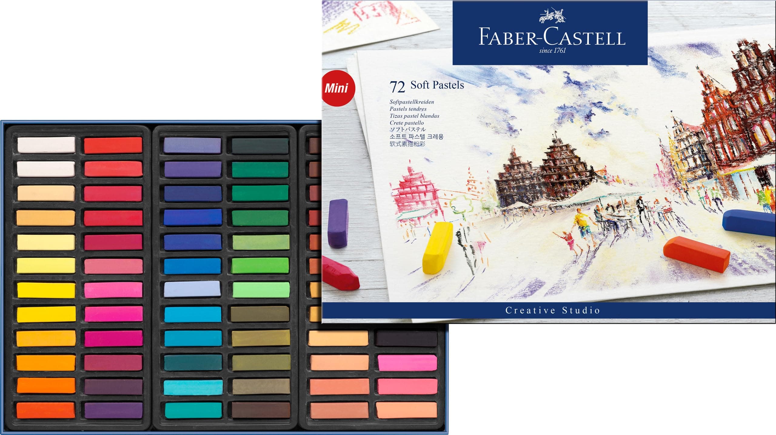 Faber-Castell Fc128272 Creative Studio Soft Pastel Crayons (72 Pack), Assorted