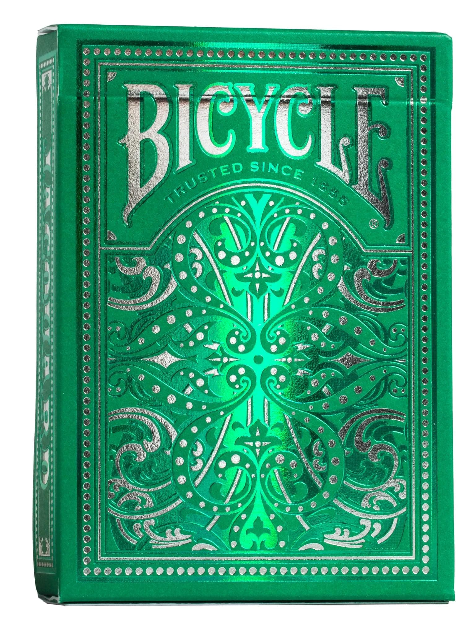 Bicycle Jacquard Playing Cards - 1 Deck, Air Cushion Finish, Professional, Superb Handling & Durability, Great Gift For Card Collectors, Green, 9.2 cm x 9.53 cm x 3.63 cm