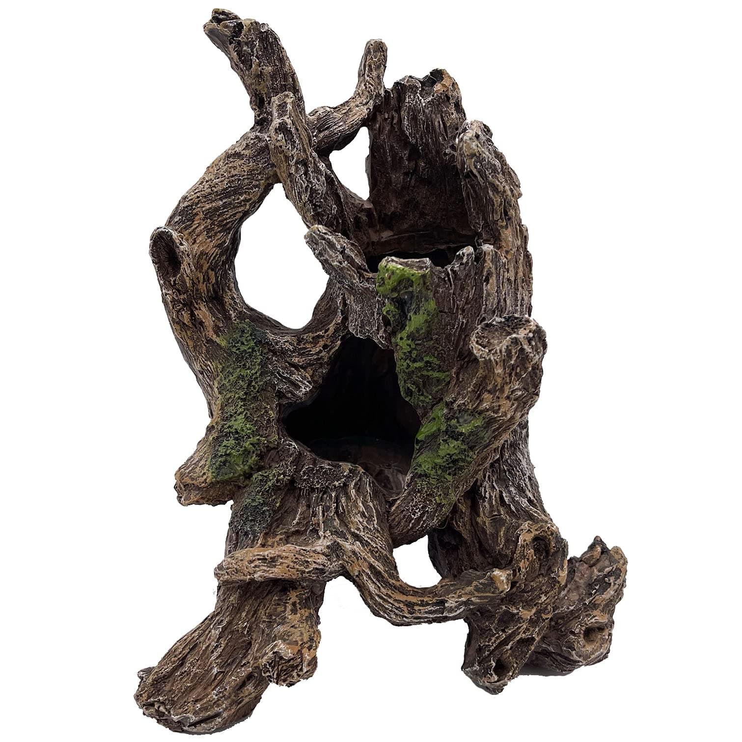 Large 20cm Tree Root Drift Wood Stump Fish Tank Ornament Aquarium Terrarium Vivarium Reptile Cave Hide Aquatic Decoration