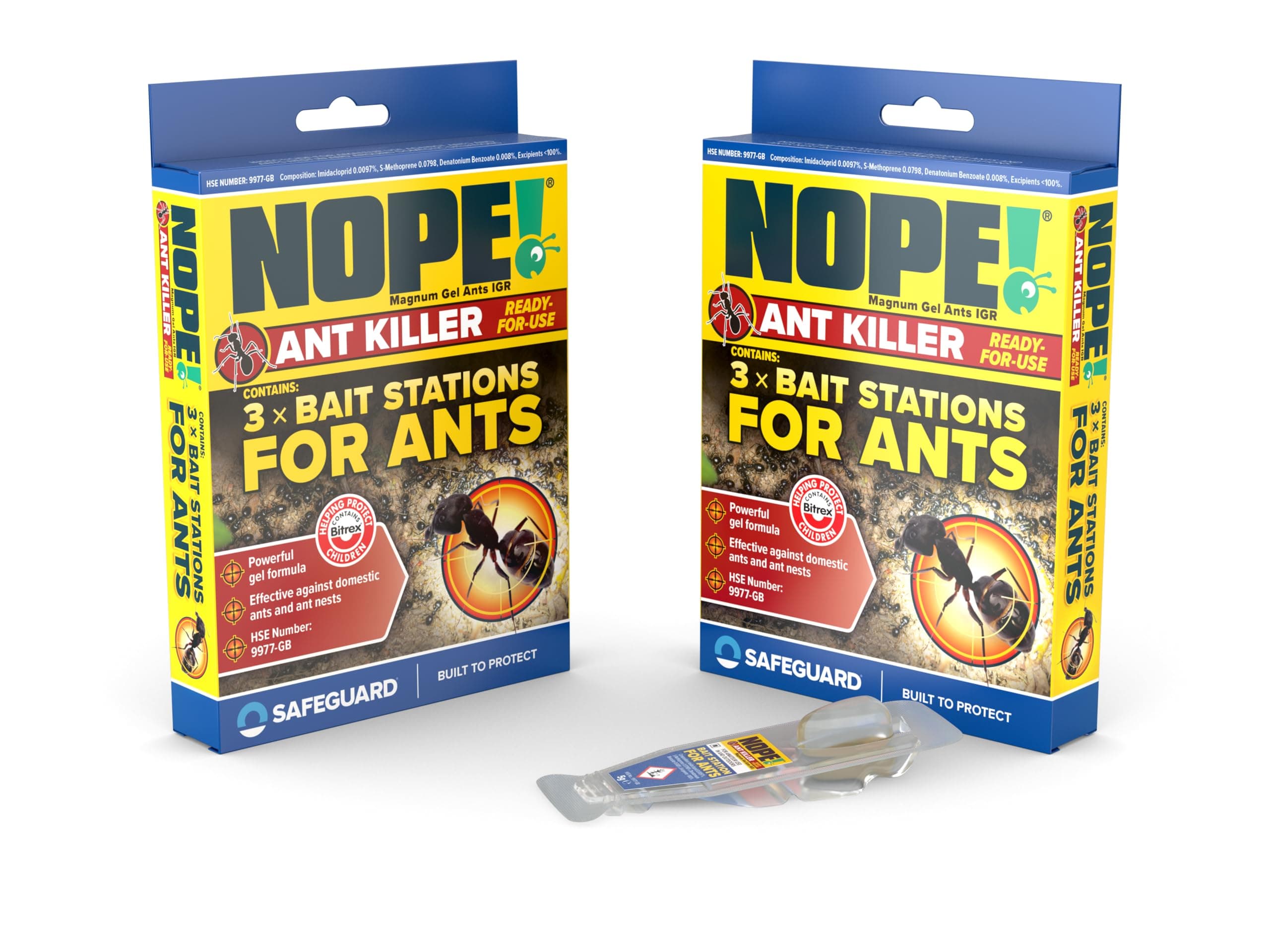 Ant Killer Bait Station (6 x 5g) Indoor & Outdoor Ant Traps. Eradicates Ants and their Colony & Nest