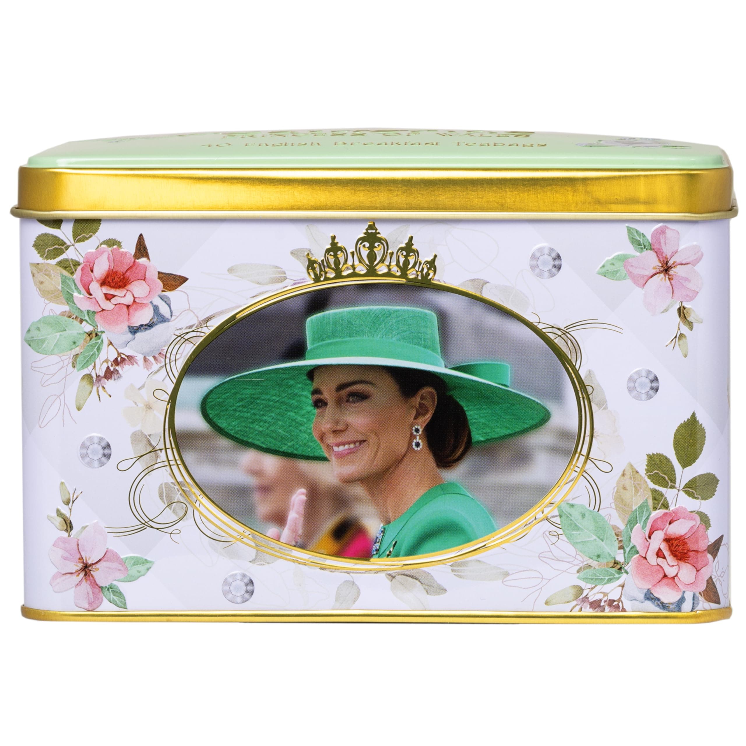 Catherine, Princess of Wales Tea Tin with 40 English Breakfast Teabags
