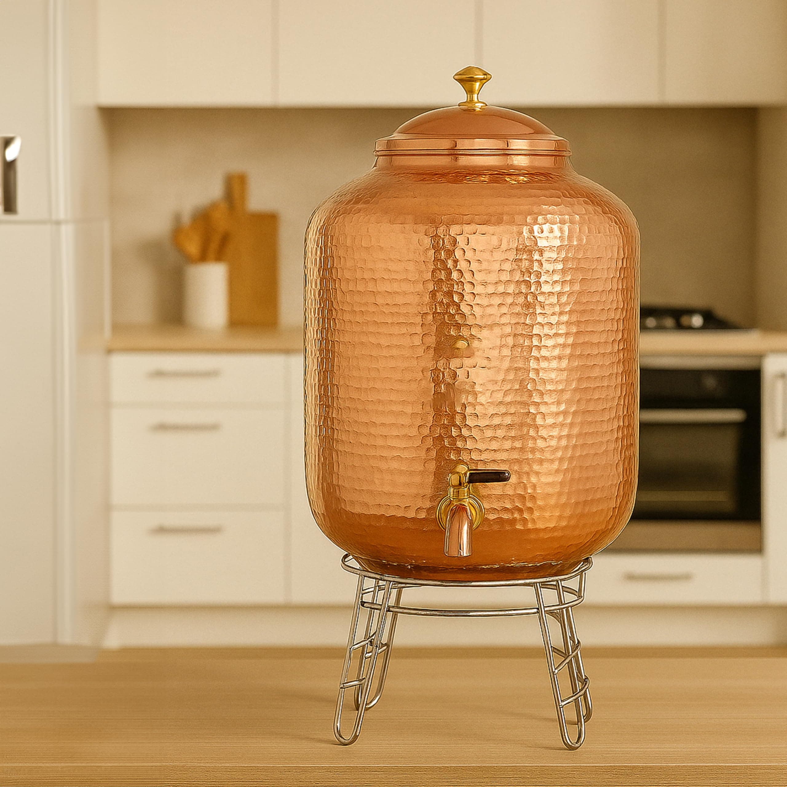 Stainless Steel Matka Stand for Water Pot, Water Dispenser Stand for Kitchen, Terracotta Water Dispenser Stand, Water Pot Rack for Kitchen