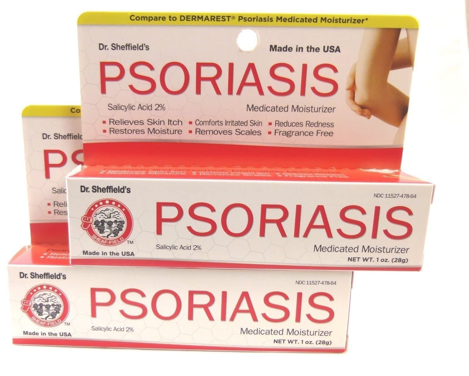 Dr. Sheffields Psoriasis 2% Salicyclic Acid, Medicated Moisturizer (Pack of 2)
