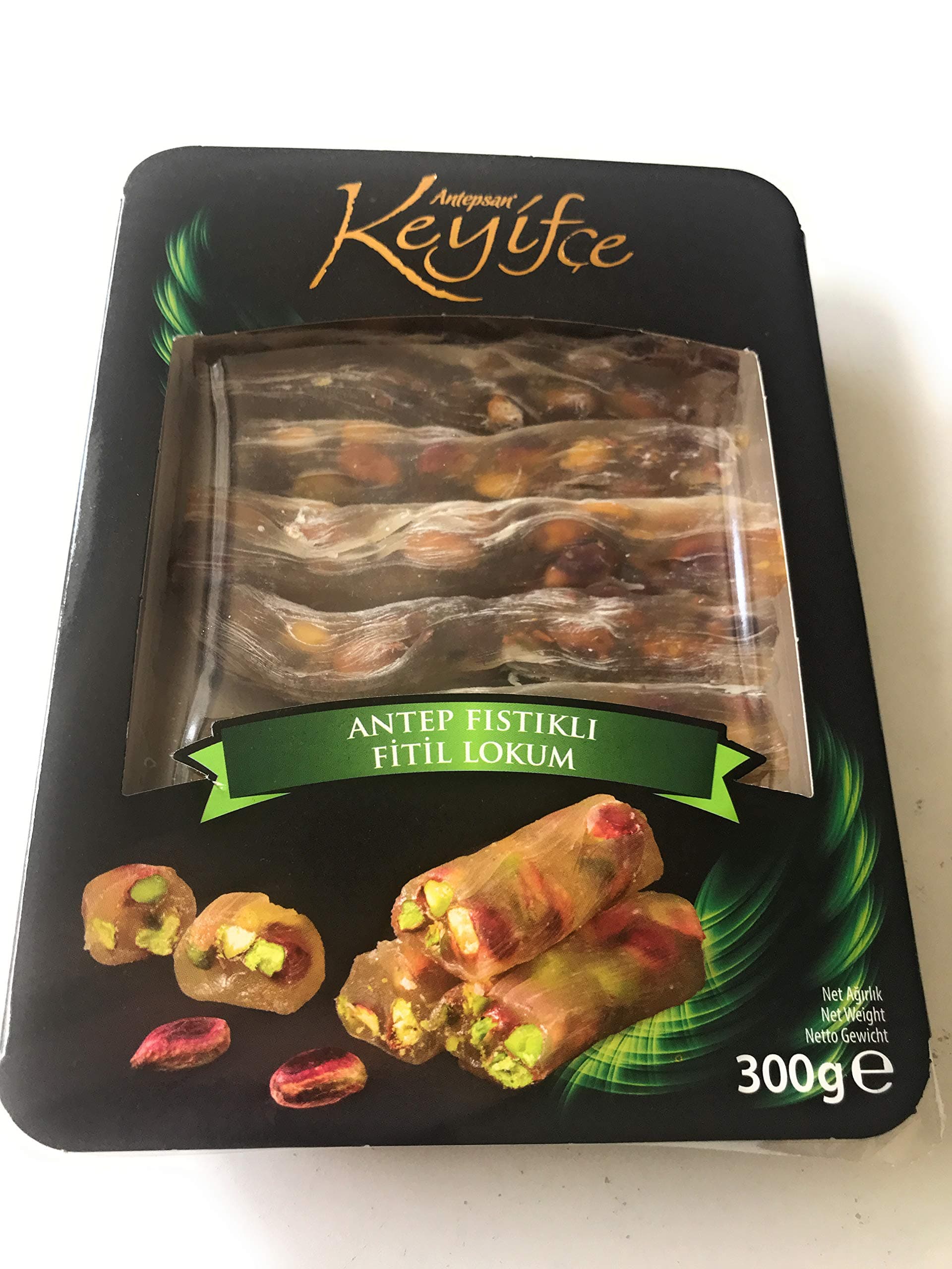 Traditional Turkish Delight, Pestil, 14.1 oz (With Crushed Pistachios(Rolled))