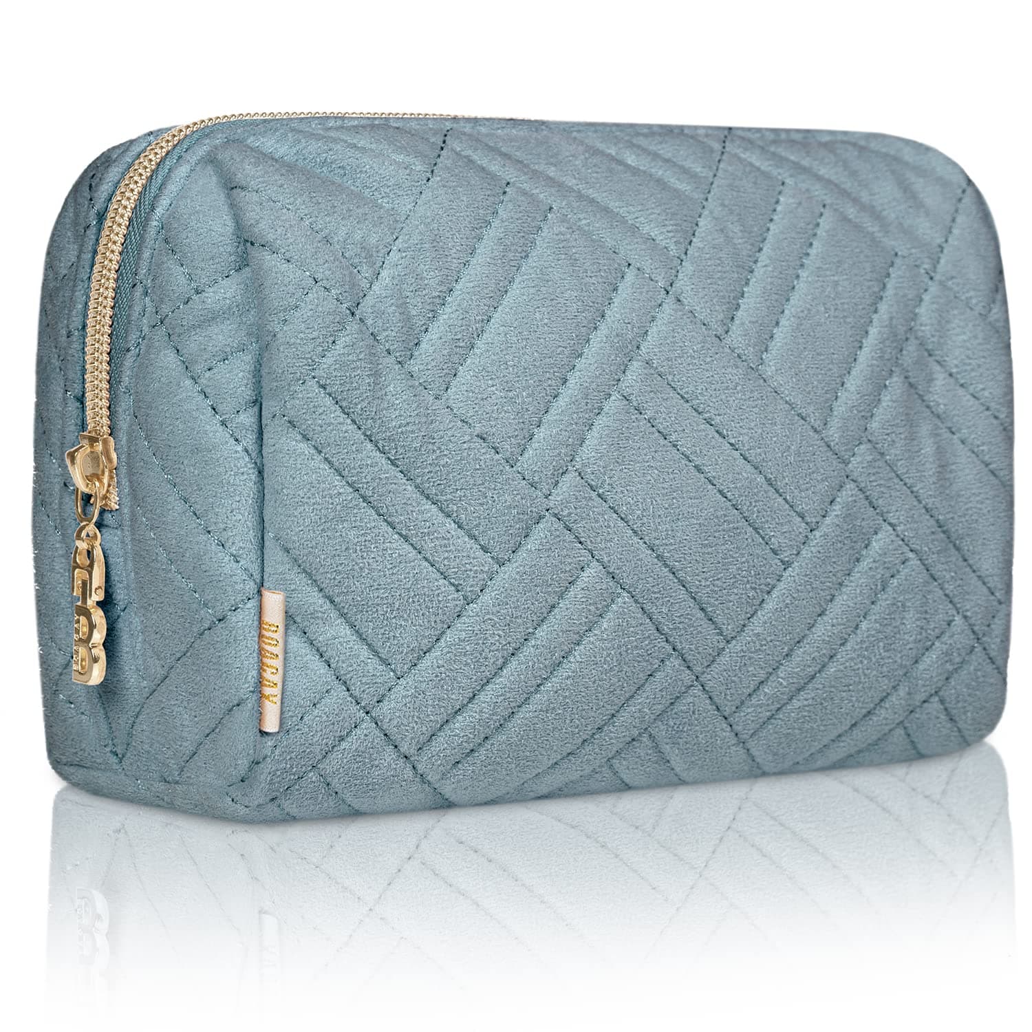 BOACAY Small Makeup Bag, Travel Cosmetic Pouch for Women, Zipper Toiletry Organizer for Purse, Compact Case for Accessories, Brushes