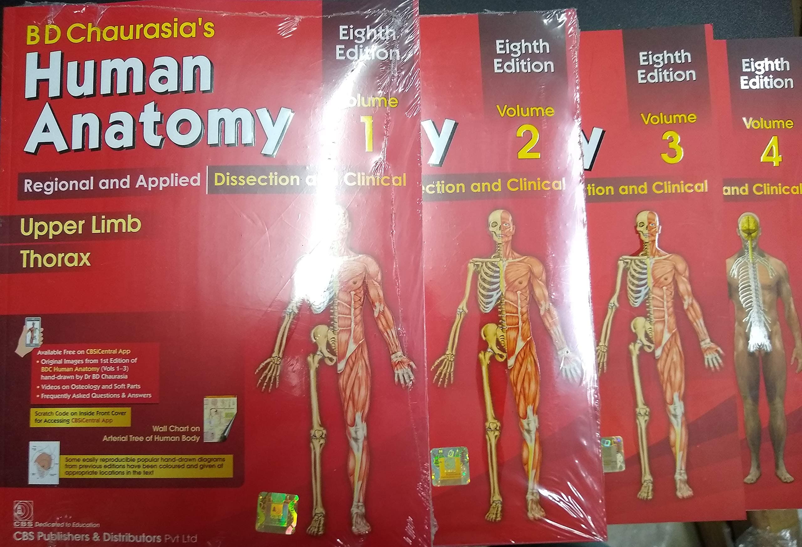 B D Chaurasia's Human Anatomy 4 Volume Set ( Vol.1 to Vol 4) Unknown Binding – 1 January 2019