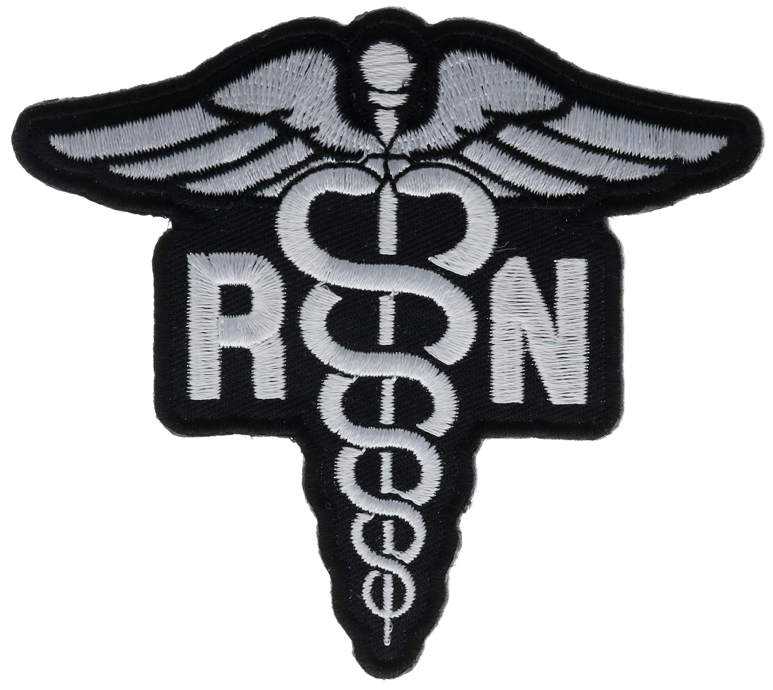 RN Medical Caduceus Embroidered 3.5" Patch IV5980 F6D4O