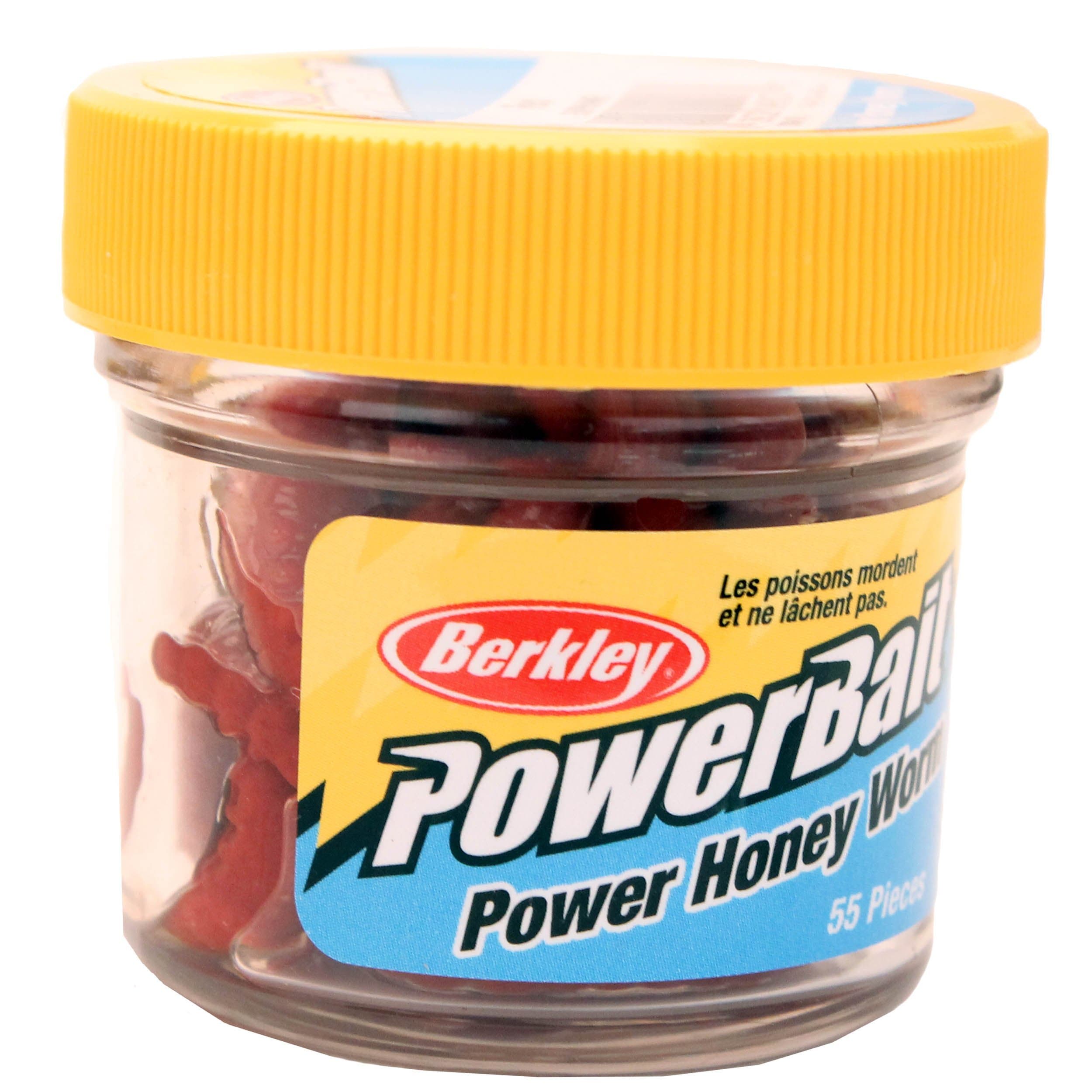 EBPHWR PowerBait Power Honey Worm Fishing Bait Red, 1-Inch, 55 per