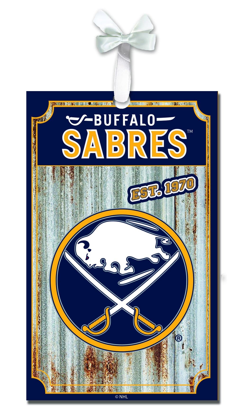 Team Sports America Buffalo Sabres Corrugated Metal Ornament