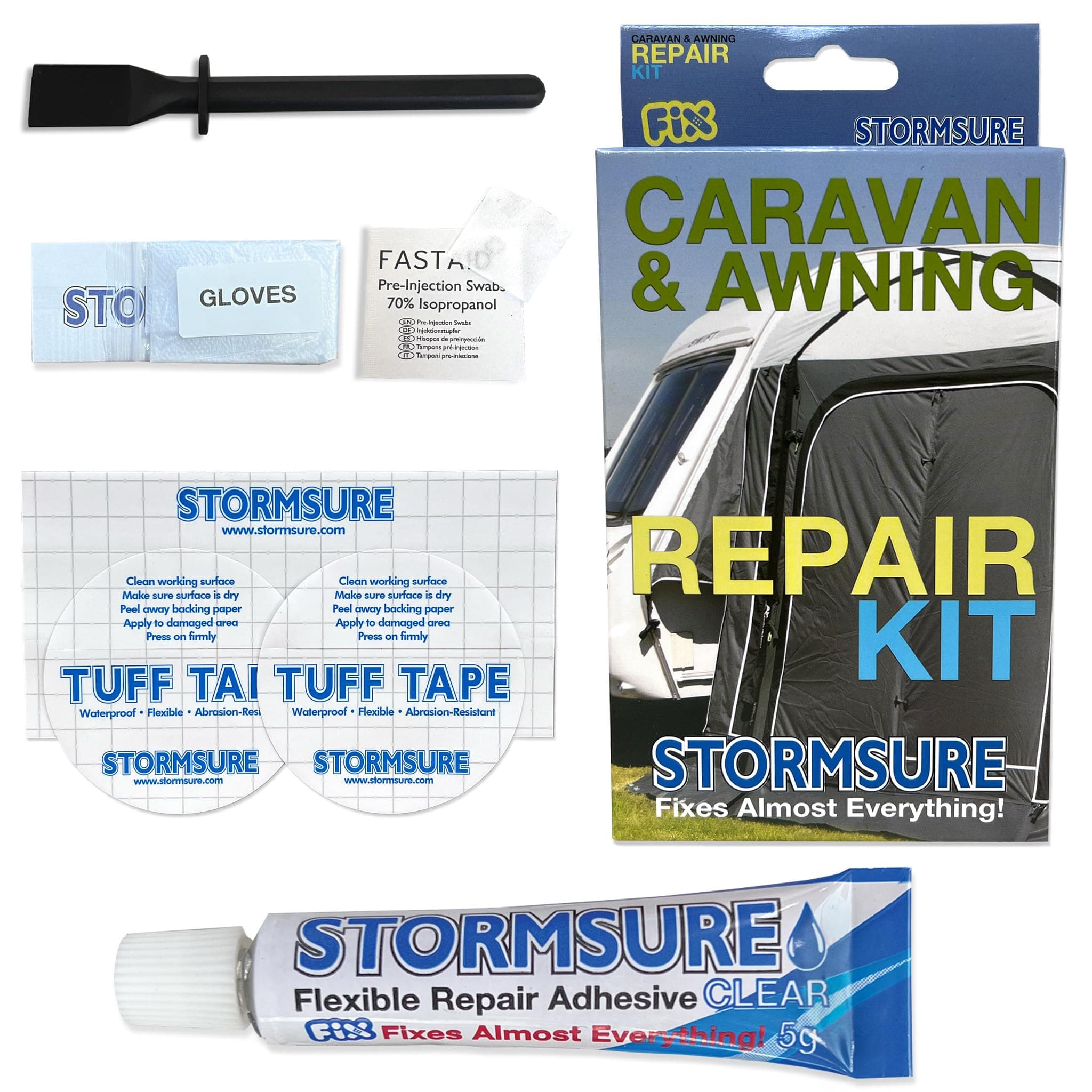 Stormsure Caravan & Awning Repair Kit -Essential for Caravanning or Camping: Seals Seams, Fixes Tears, Extends Life
