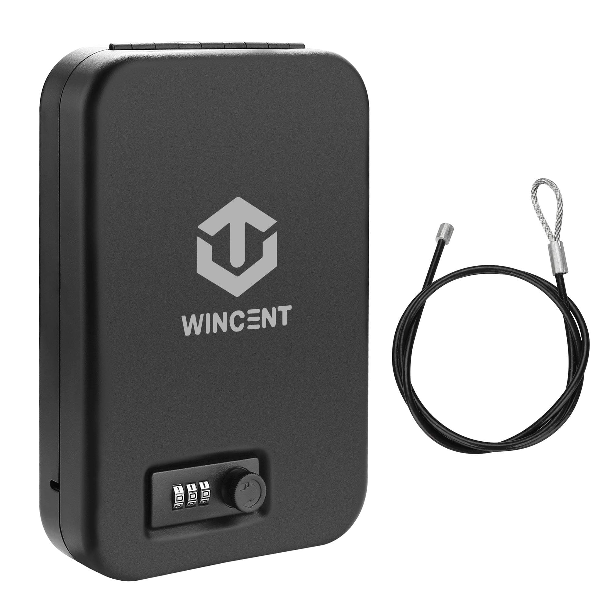 Gun Safe Lock Box, Portable Pistol Handgun Safe with Combination Lock One Gun Capacity Passport Money etc Safe Box for Home Office Car Travel