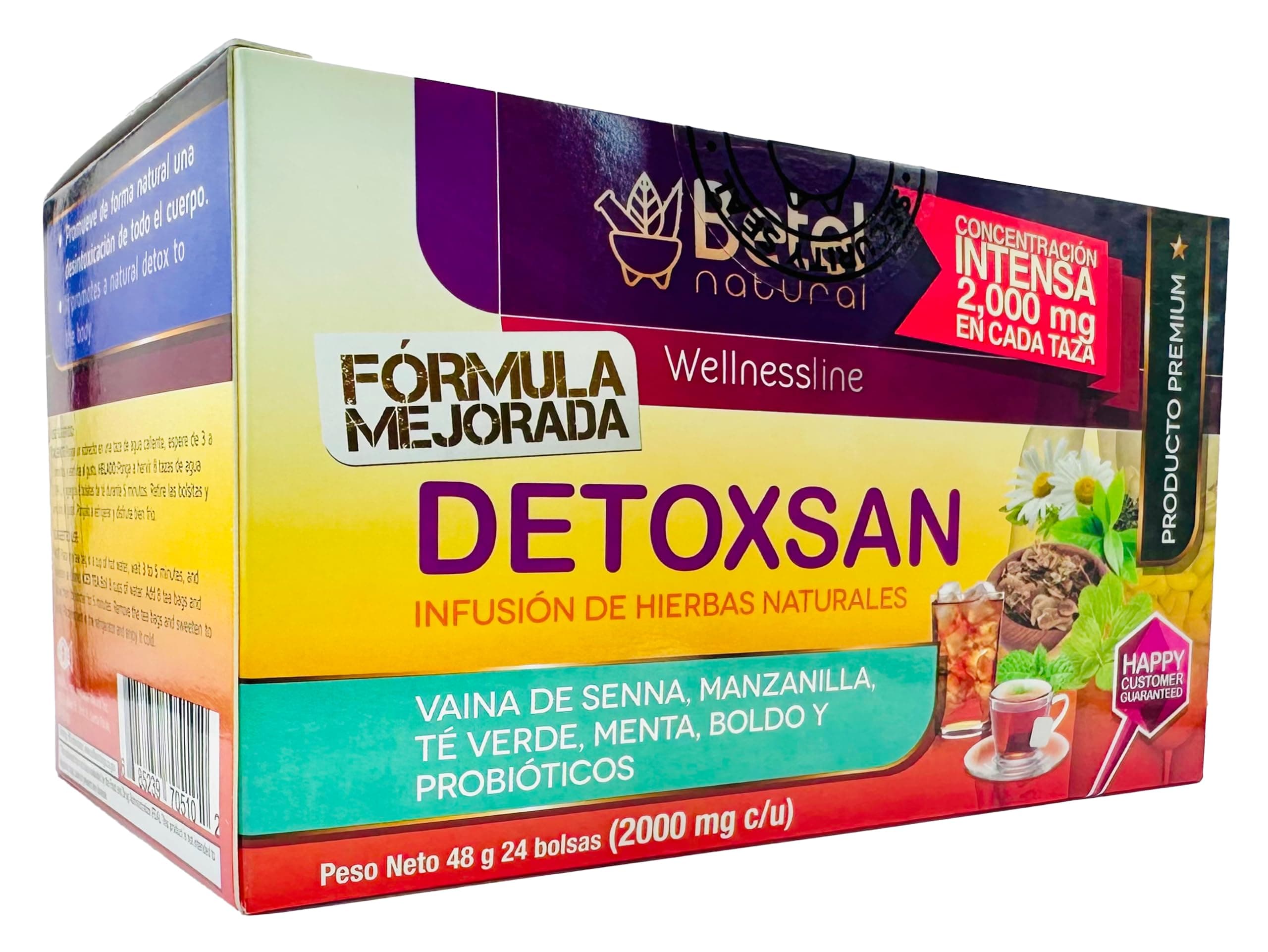 Betel Natural Detoxsan Total Detox Tea Whole Body Detox Formula - 24 Tea Bags