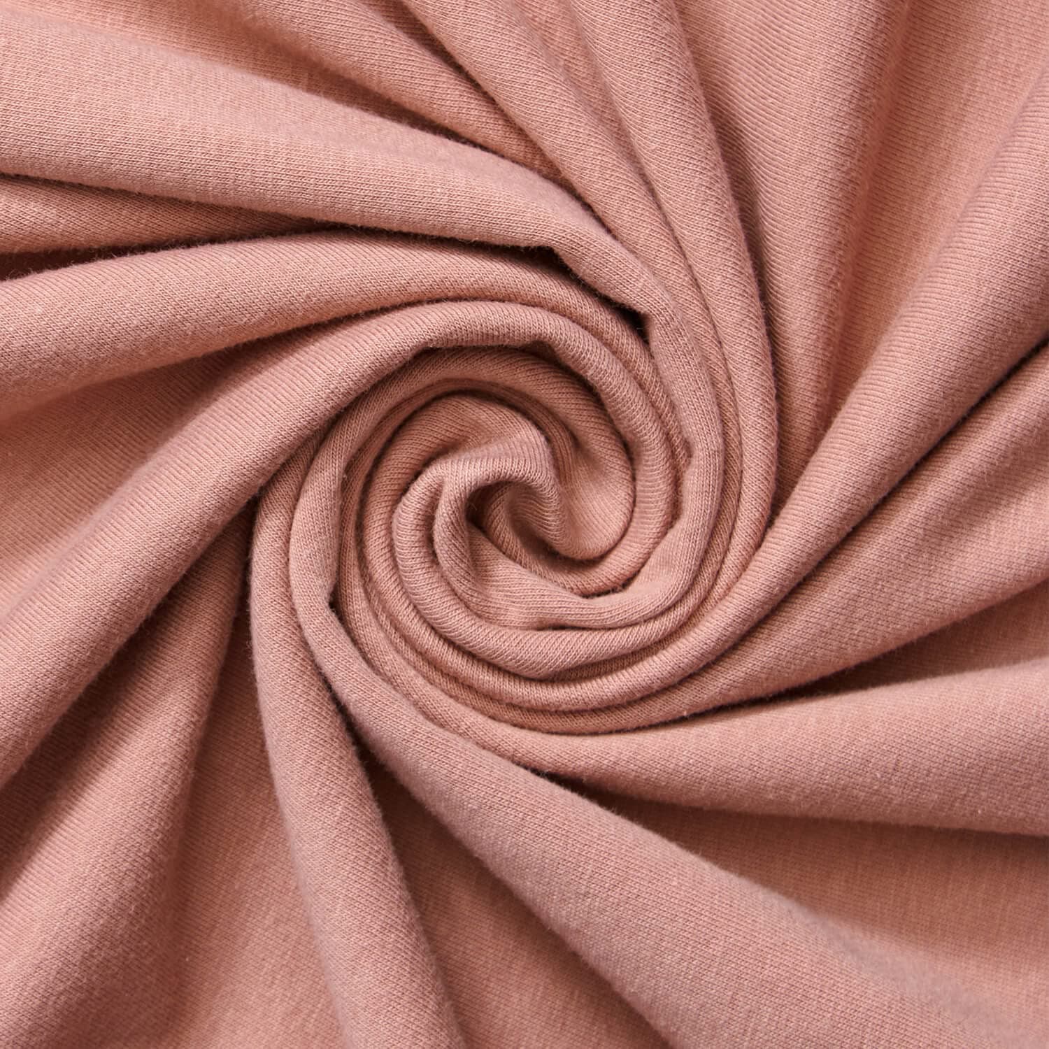 Cotton Jersey Spandex Knit Stretch Fabric 58/60" Wide (1 Yard, Dusty Rose)