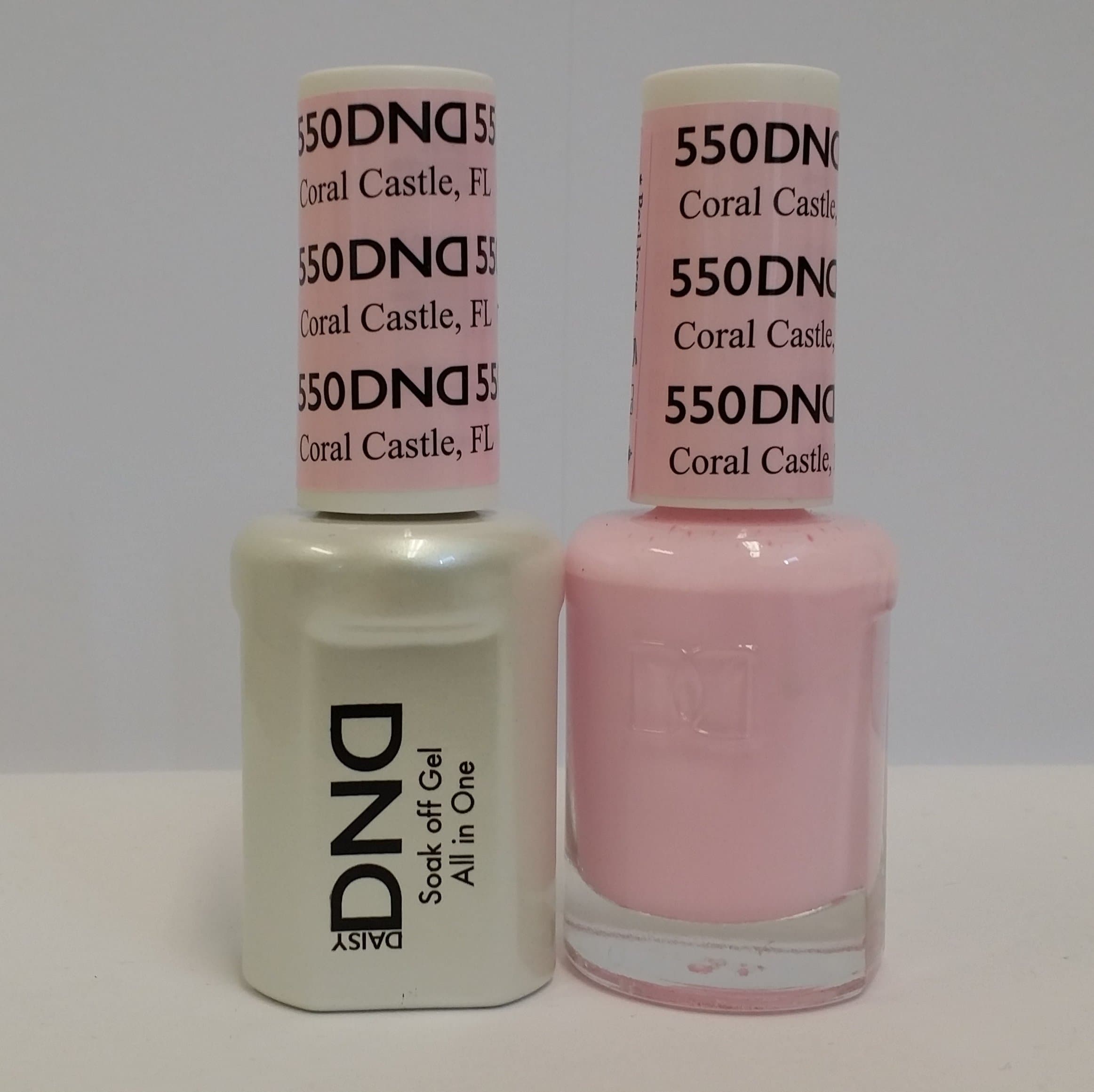 DND Daisy Duo Soak off Gel and Matching Nail Polish - 2016 Collection + Buy 2 colors get 1 FREE airbrush Stencil (550 - Coral Castle)