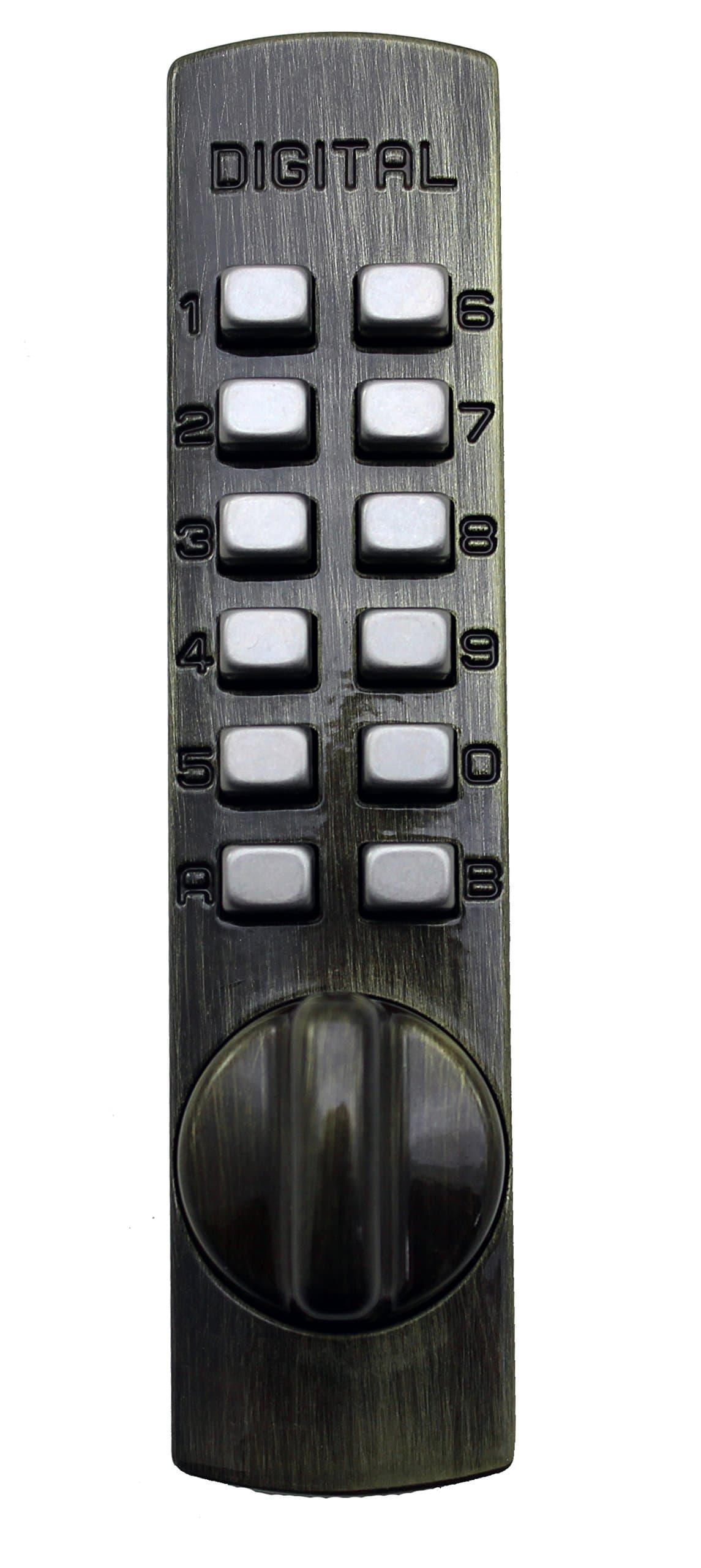 Lockey USA C120AB Surface Mount Slide Bar Lock, Antique Bronze, Keypad, Lightweight