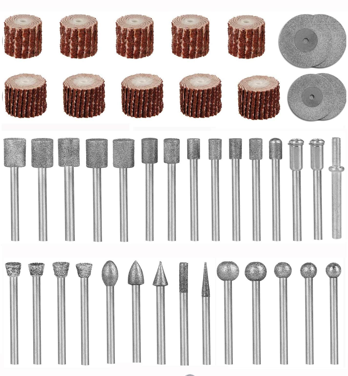 Carving Expert Stone Carving Set Polishing Rotary Tools Diamond Burr Accessories for Carving/Engraving Stone, Rocks,Jewelry, Glass, Ceramics Dremel Rotary Tools