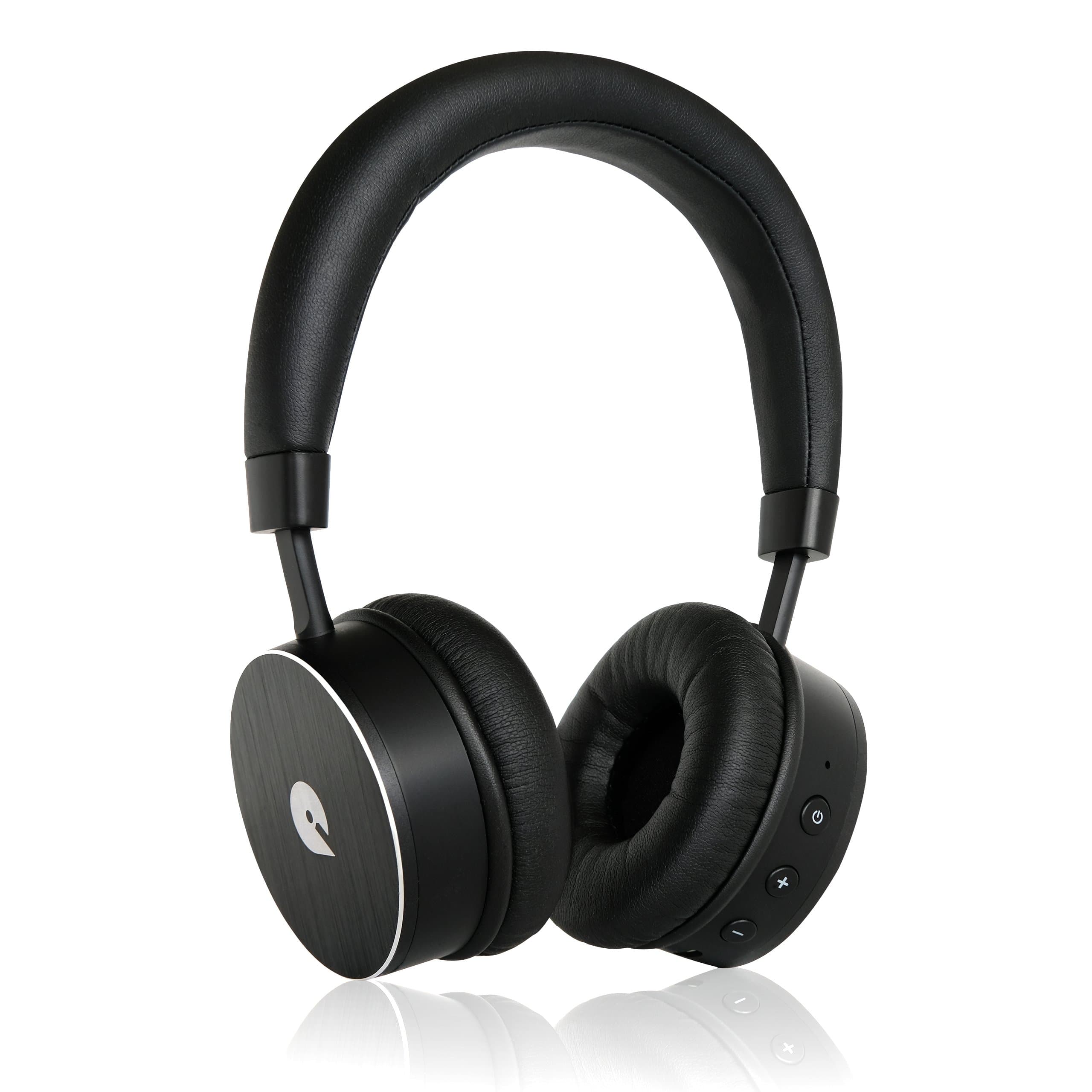 Wireless Bluetooth Headphones with Built in Mic - Wireless Headphones from iQualTech (Black)