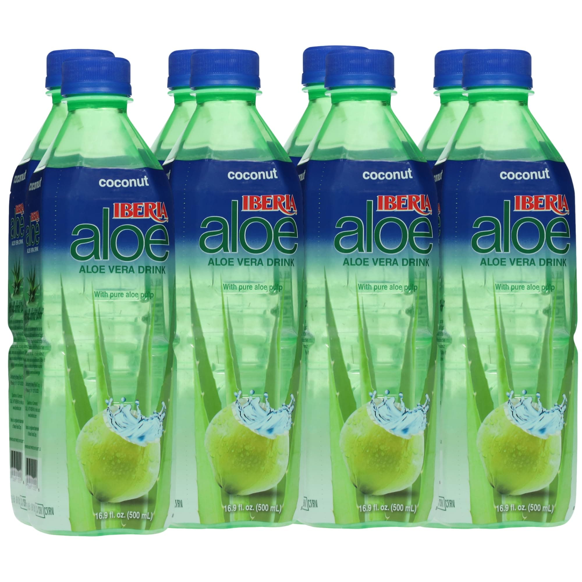Iberia Aloe Vera Juice Drink, Coconut, 16.9 Fl Oz (Pack of 8)