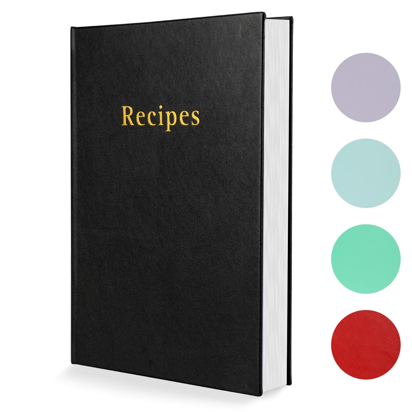Recipe Book To Write in Your Own Recipes With 62 Blank Recipe Book Pages (black)