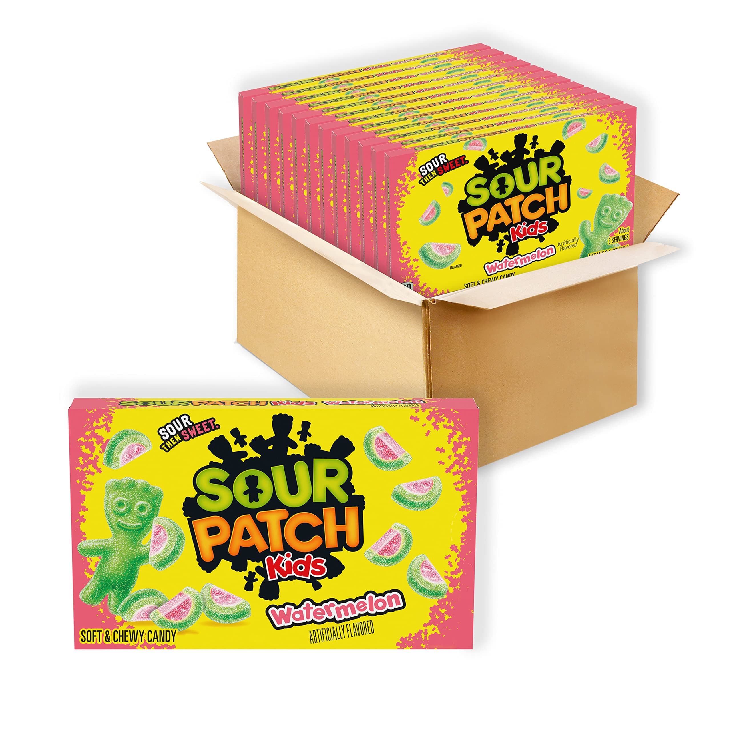 Watermelon Soft & Chewy Candy, Bulk Candy, Mothers Day Candy, 12 - 3.5 oz Boxes