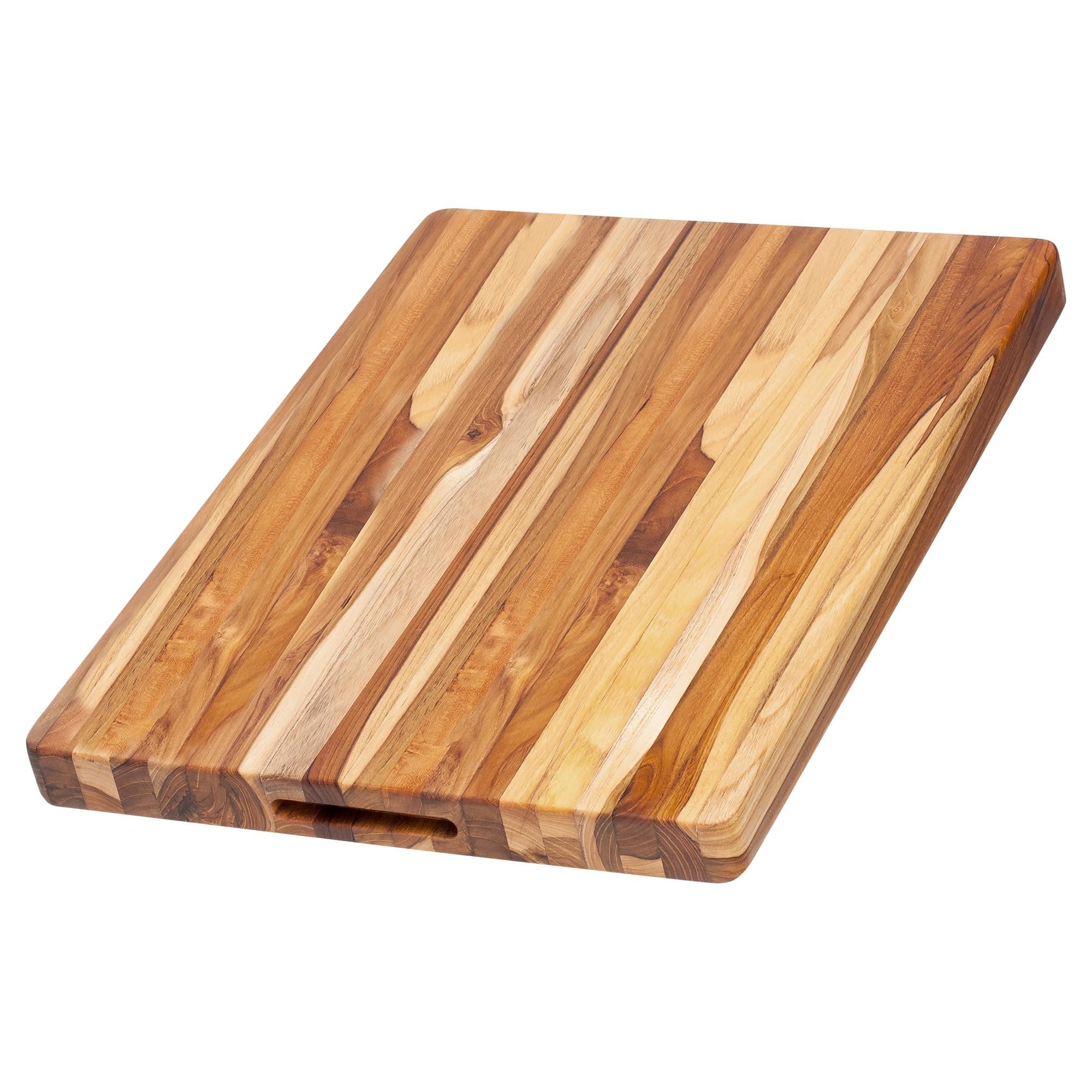 Teakhaus Cutting Board - Large (L) Wood Cutting Board with Grip Handles - Reversible Teak Edge Grain Wood - Knife Friendly - FSC Certified
