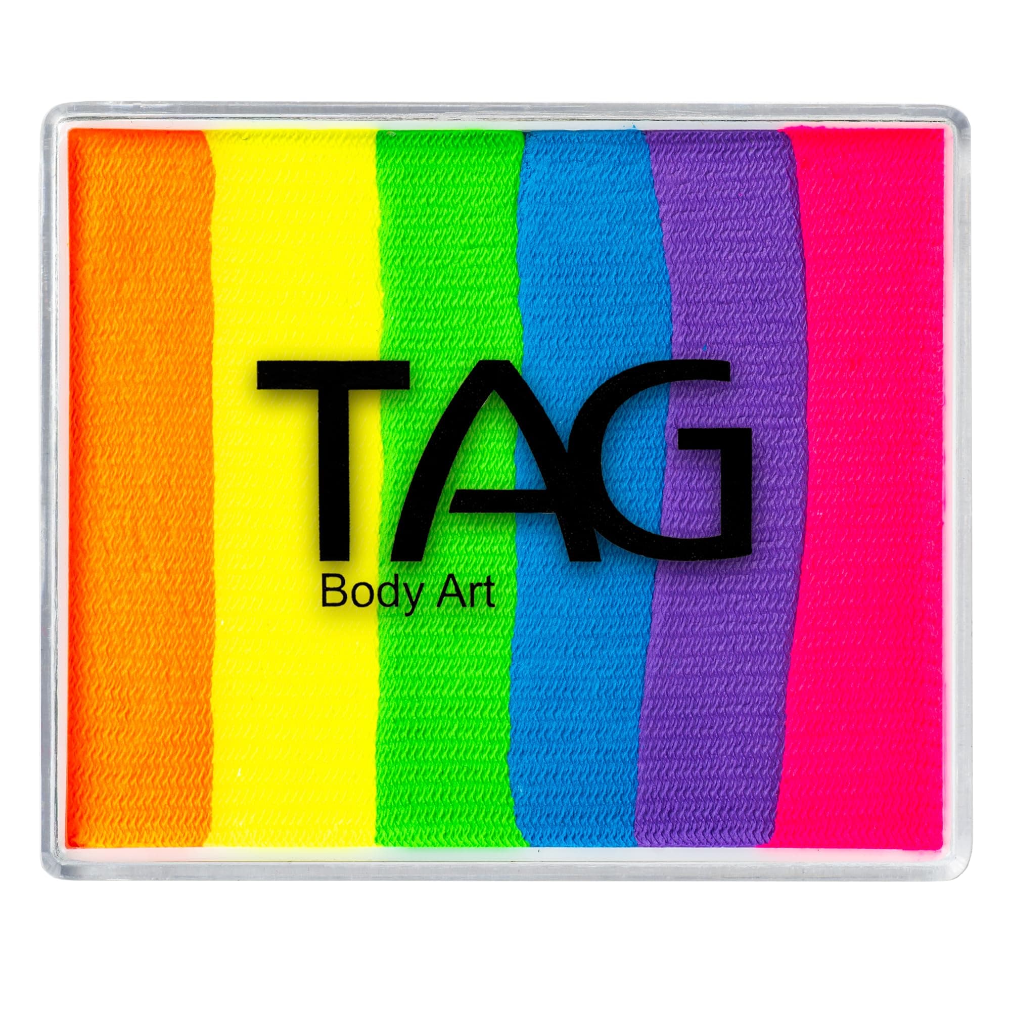 TAG Face and Body Paint - Split Cake 50g (Neon Rainbow)