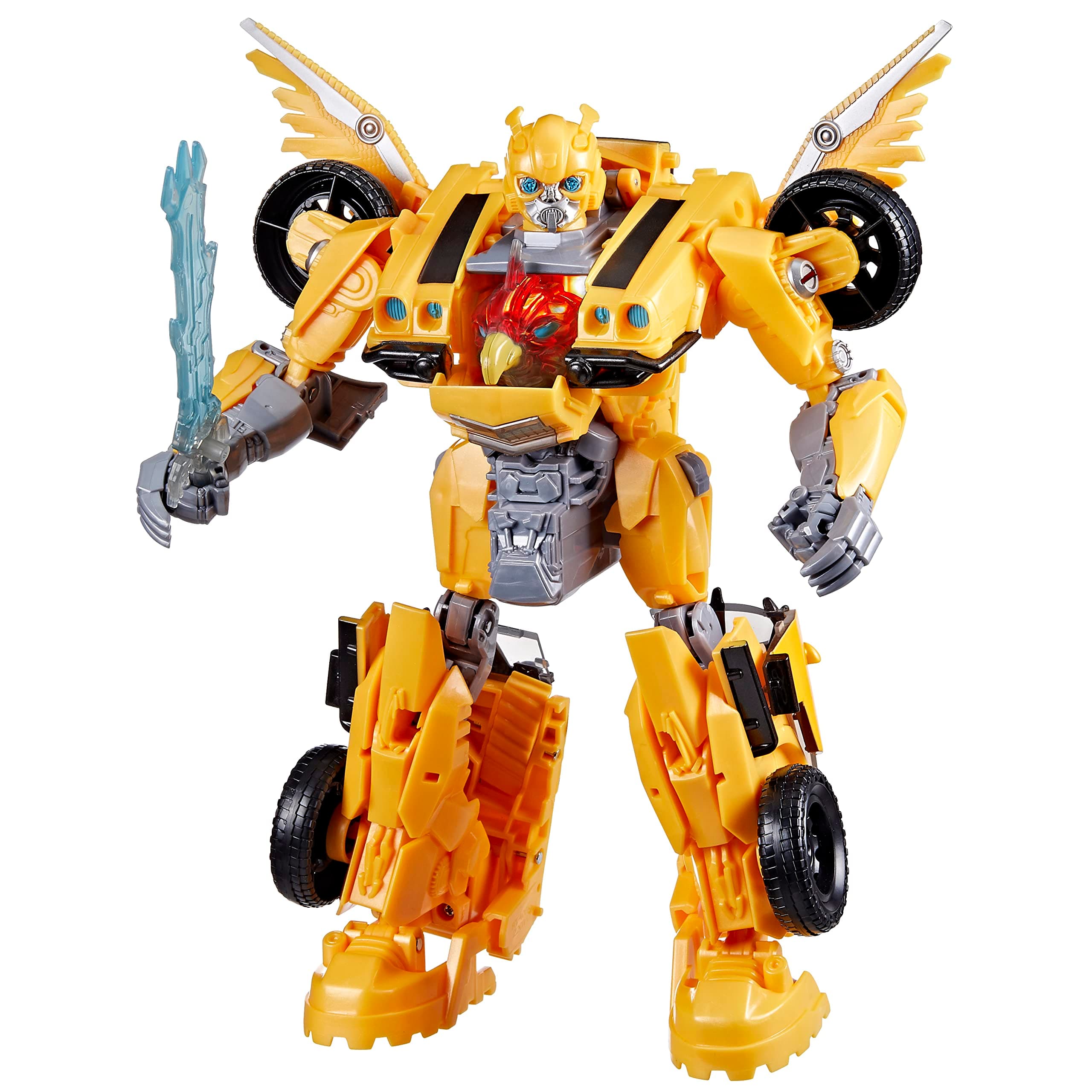 Transformers Toys Rise of The Beasts Movie, Beast-Mode Bumblebee Converting Toy with Lights and Sounds, Ages 6 and up, 10-inch