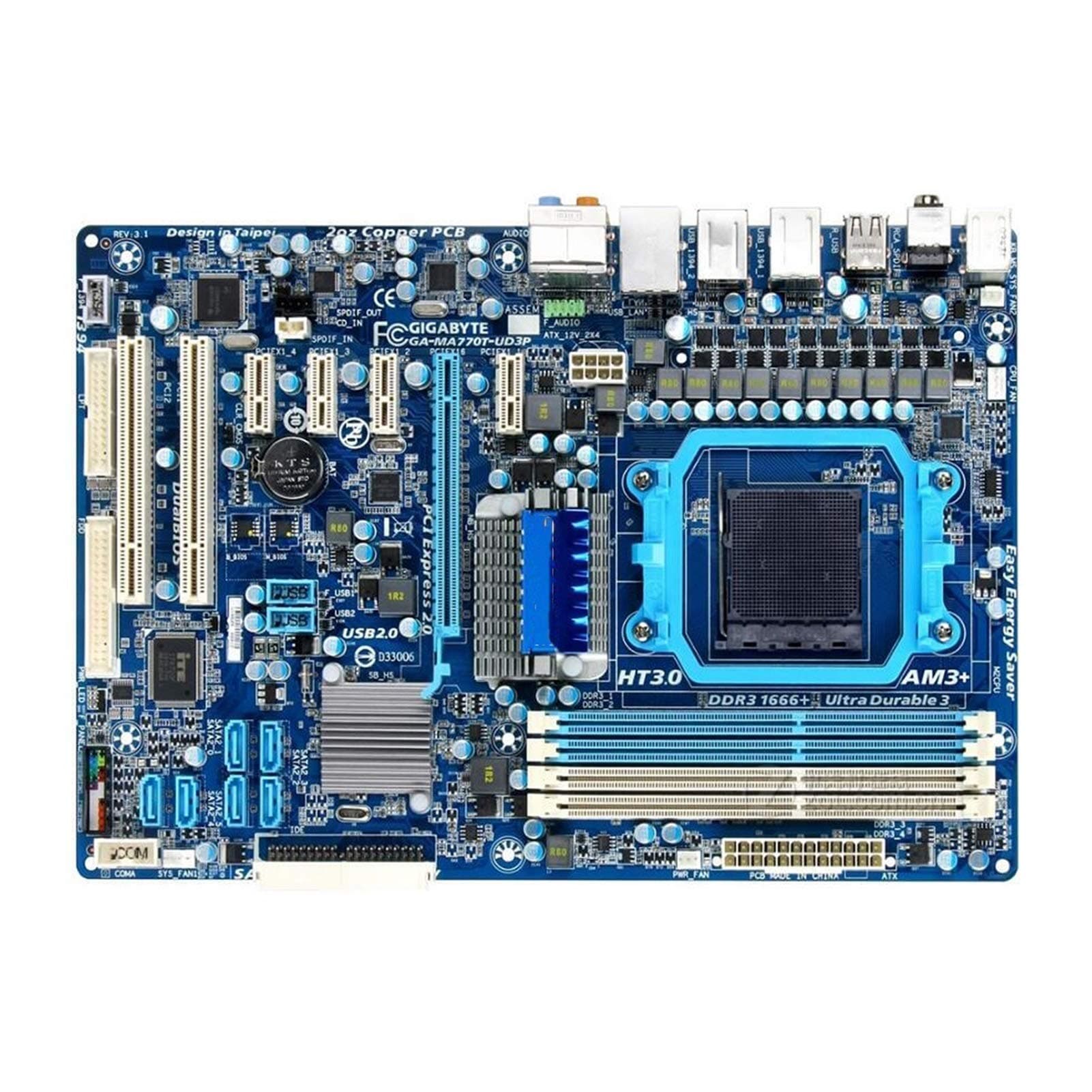 Mainboard Motherboard Fit For GIGABYTE GA-MA770T-UD3P Desktop Board MA770T-UD3P 770 Socket AM3 + DDR3 (M5A78-M LE LX)