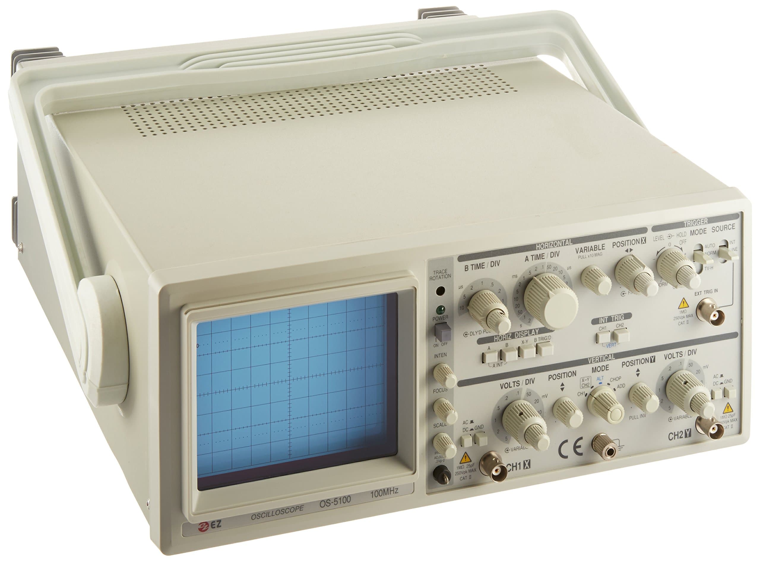 OS-5100 Oscilloscope without Probe, 100MHz, 2-Channel, Dual Trace, Delayed Sweep