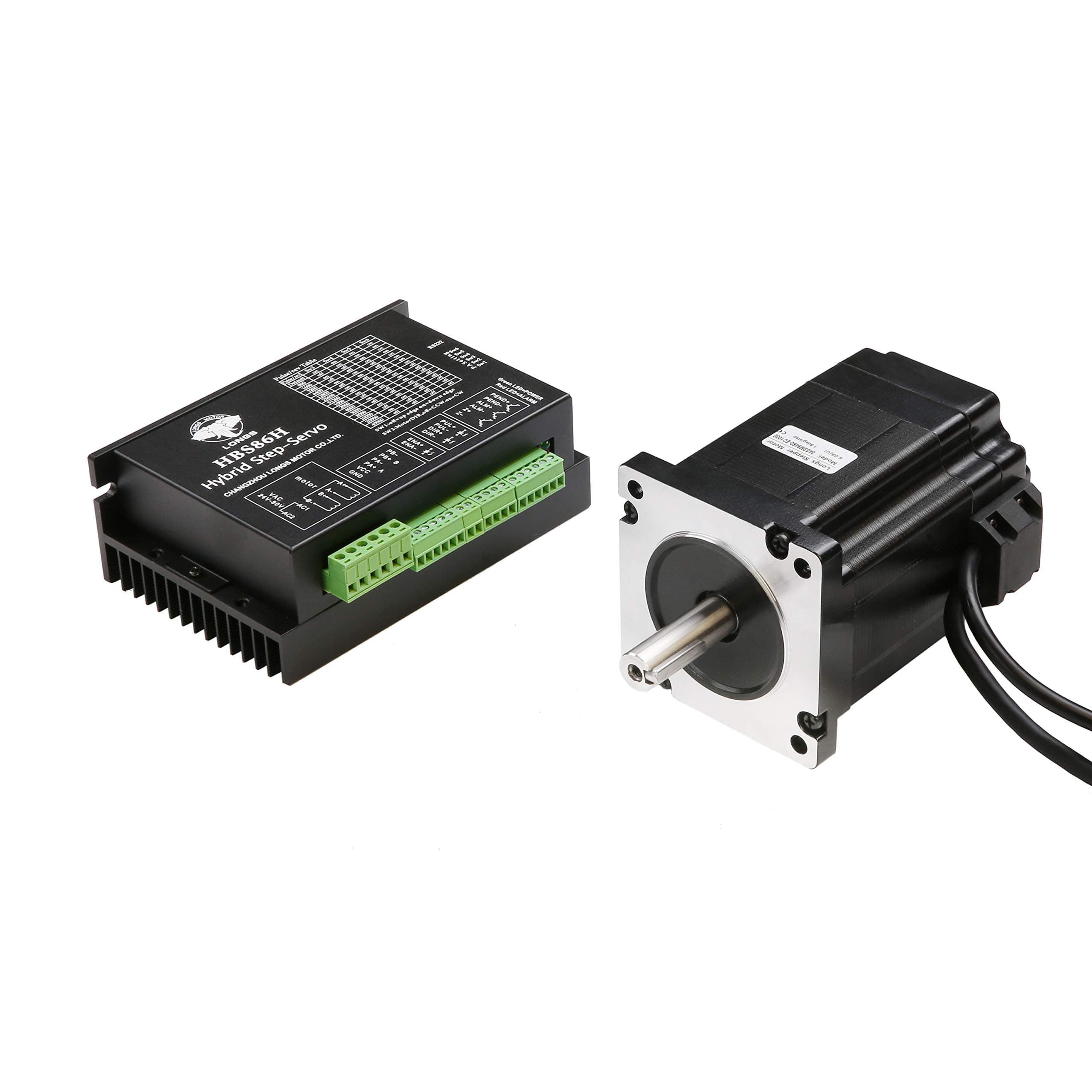 LS nema34 closed loop servo motor 12.5NM 6.0A with 3m cable& driver HBS86H 24-74VAC for CNC machine