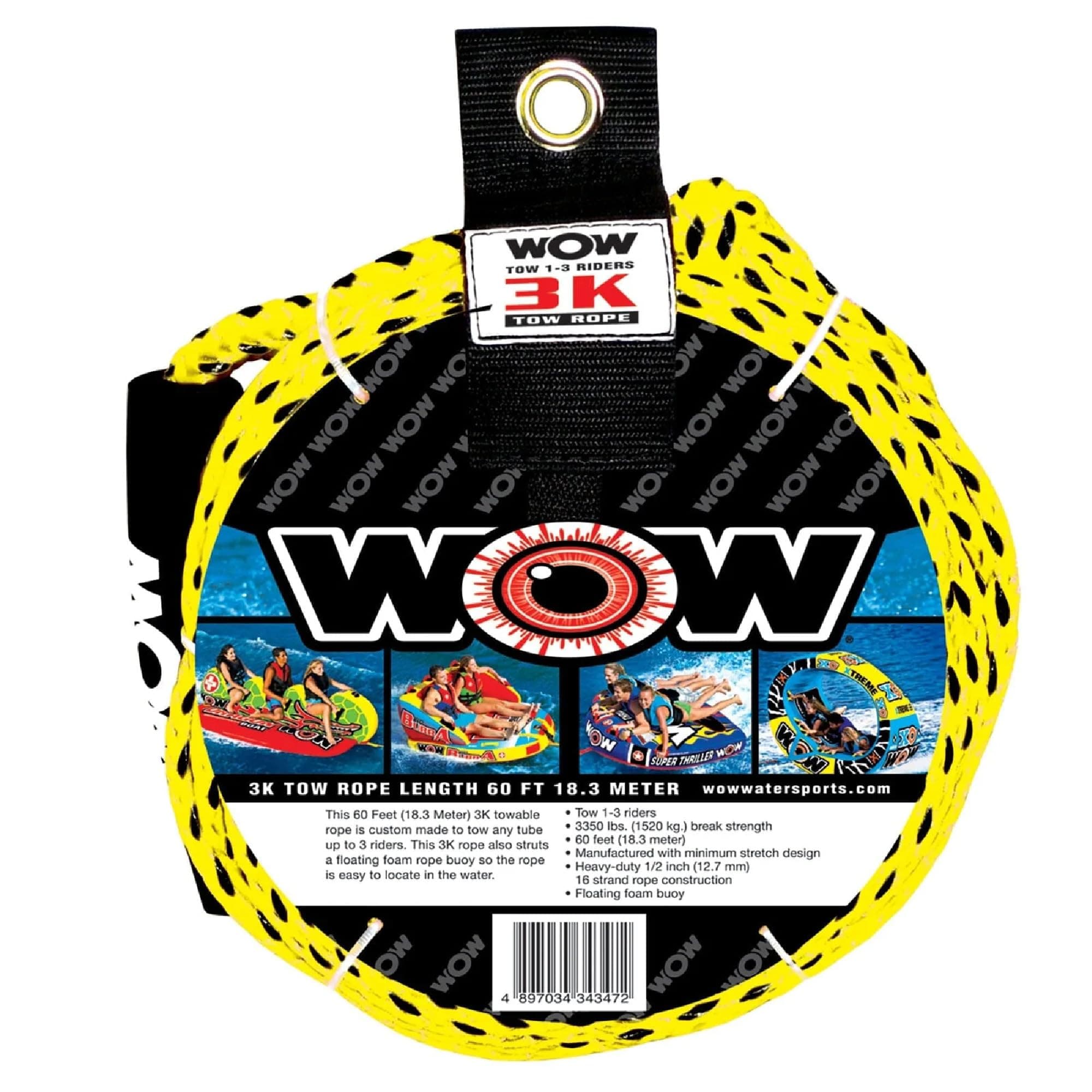 WOW World of Watersports, Tow Ropes, Floating Foam Buoys, Minimum Stretch