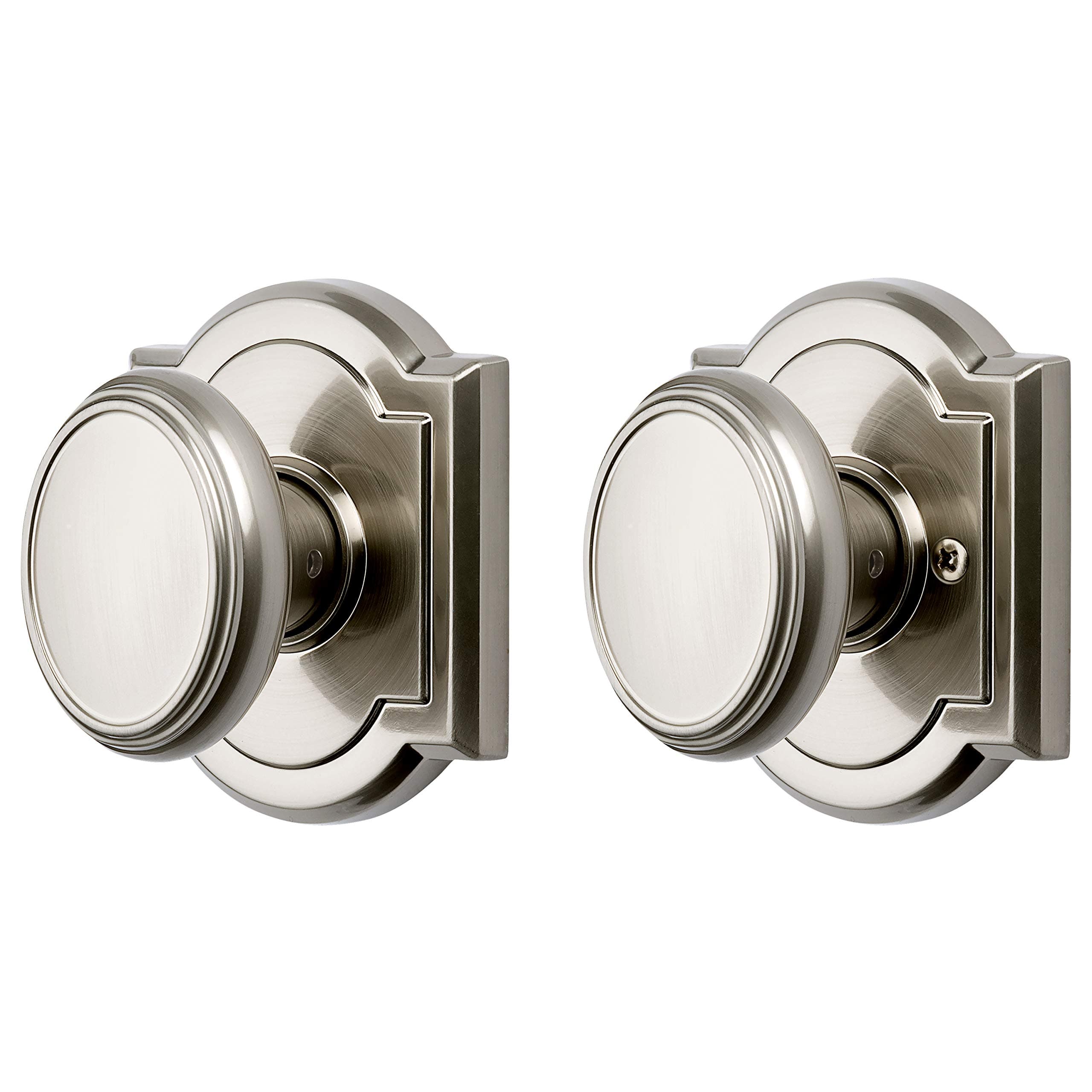 Baldwin Prestige Carnaby Hall/Closet Knob in Satin Nickel
